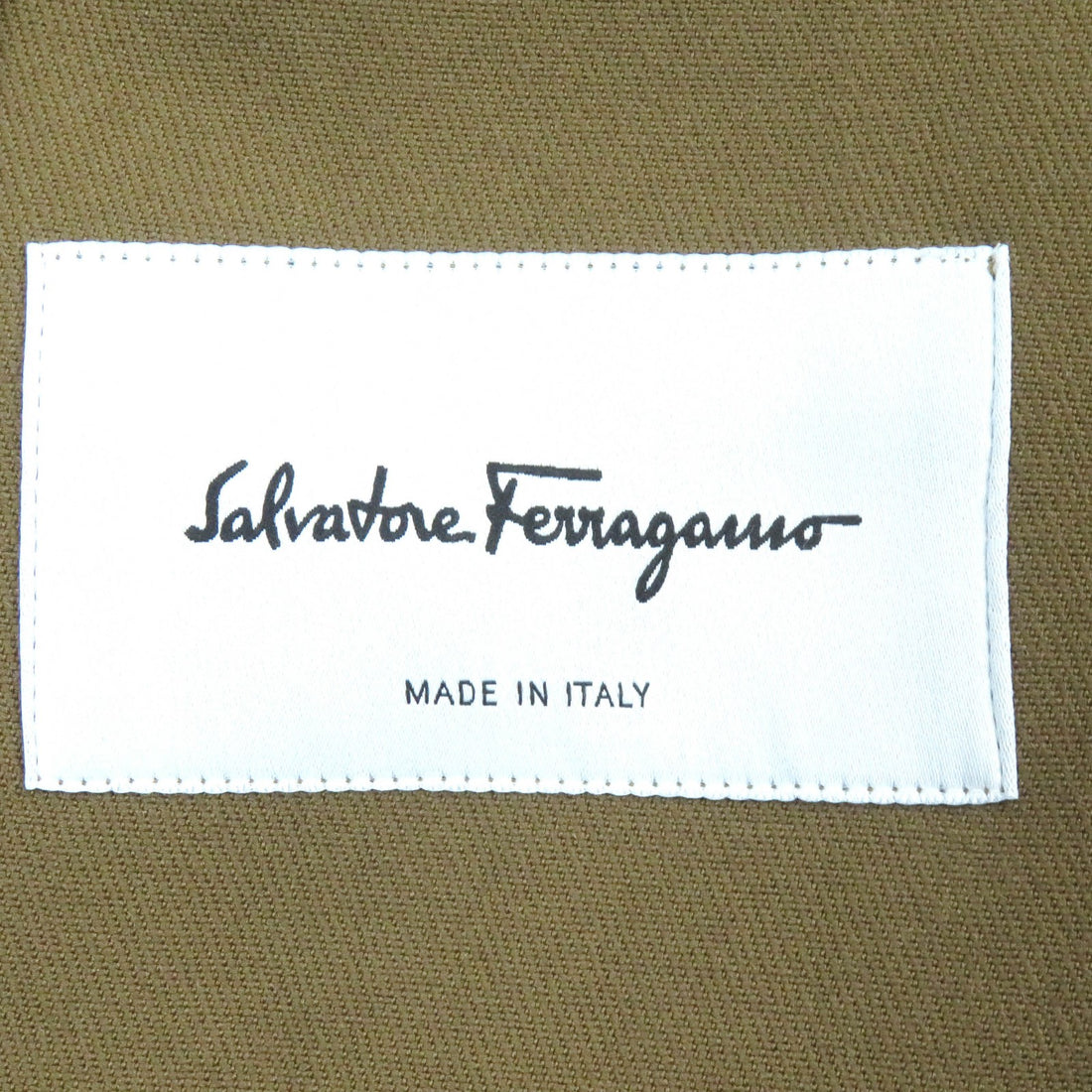 Salvatore Ferragamo Nylon Wool Lamb Leather Coat