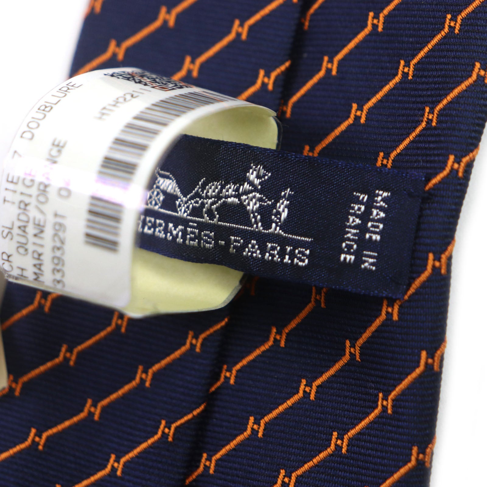 Hermes Silk Tie H Logo Stripe 2.8"