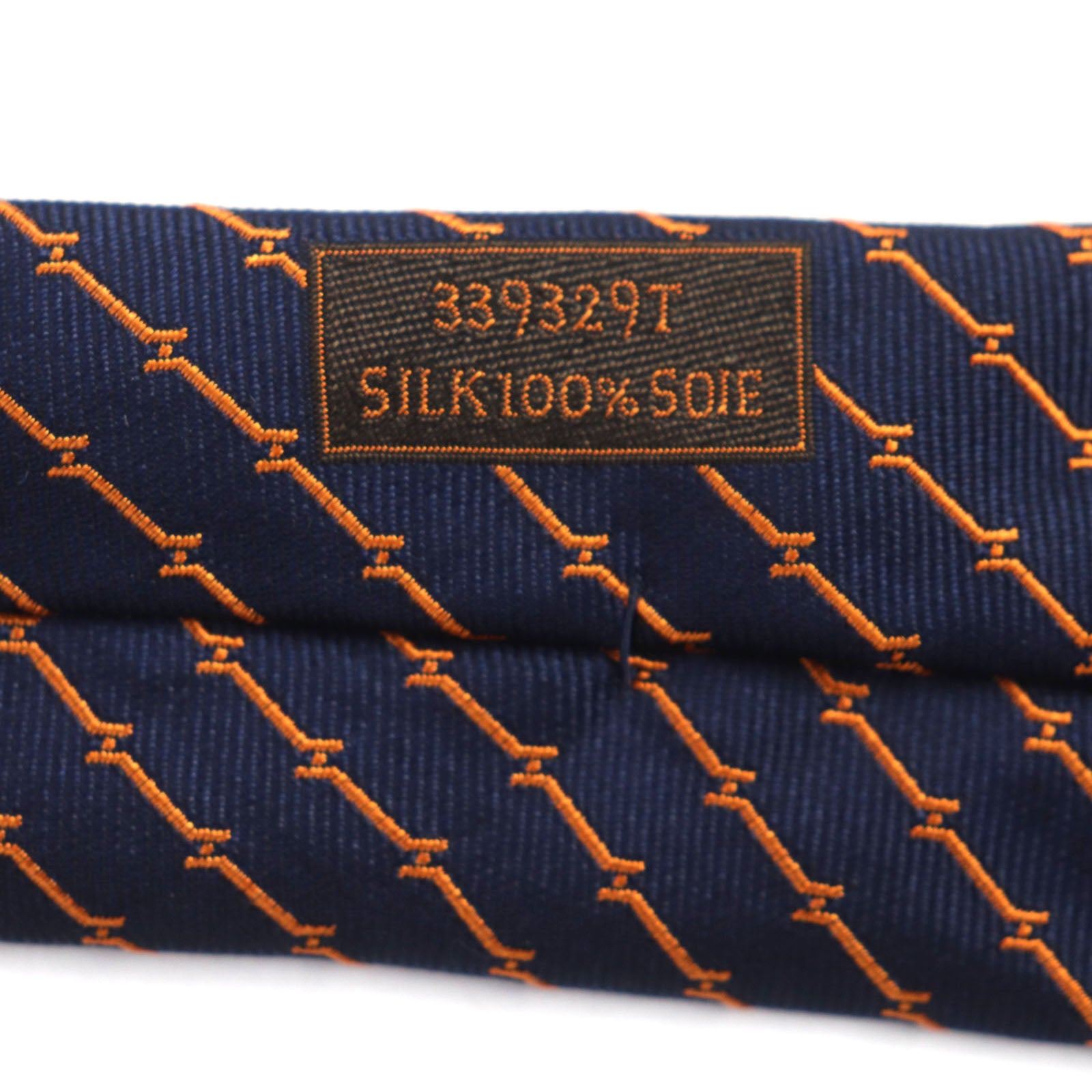 Hermes Silk Tie H Logo Stripe 2.8"