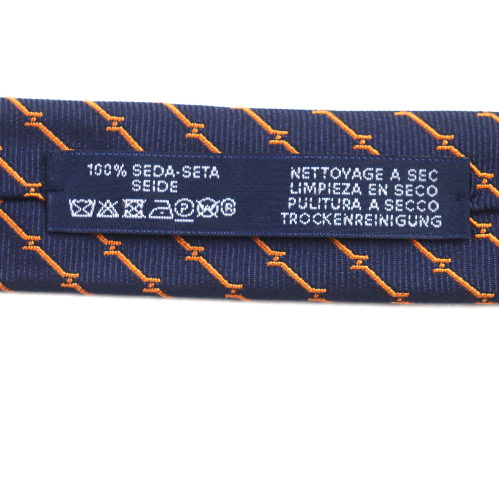 Hermes Silk Tie H Logo Stripe 2.8"