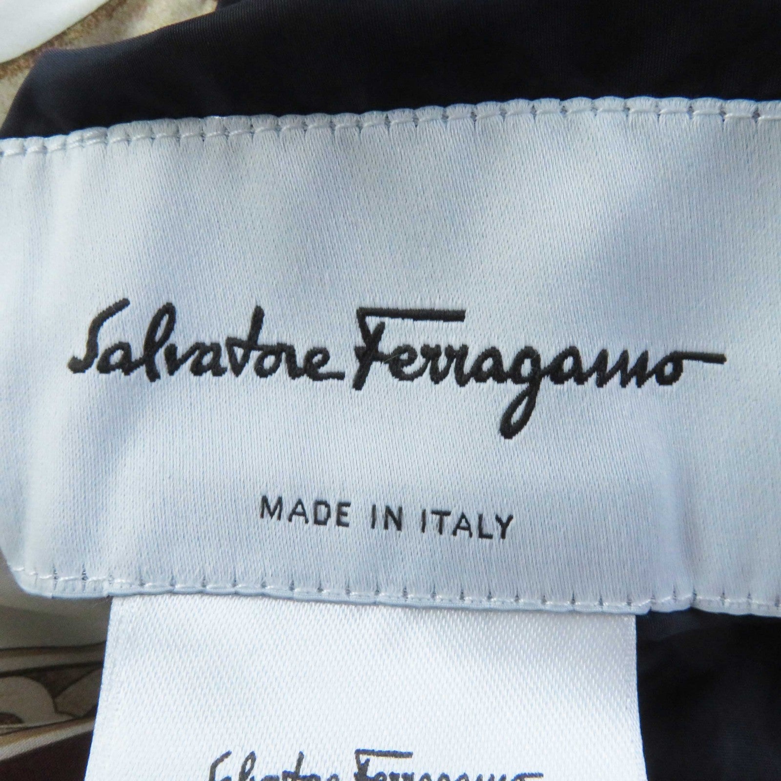 Salvatore Ferragamo Reversible Down Coat Navy/Multi Women