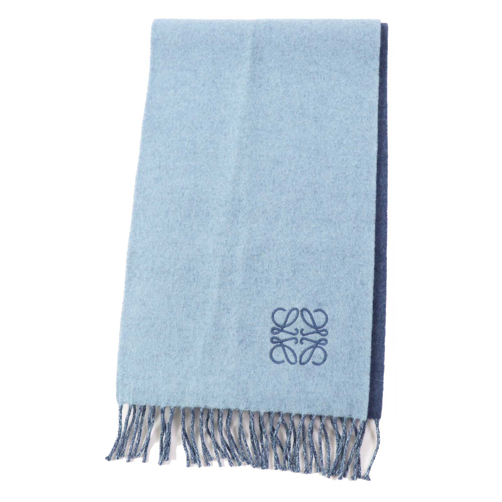 LOEWE Wool Cashmere Anagram Fringe Scarf