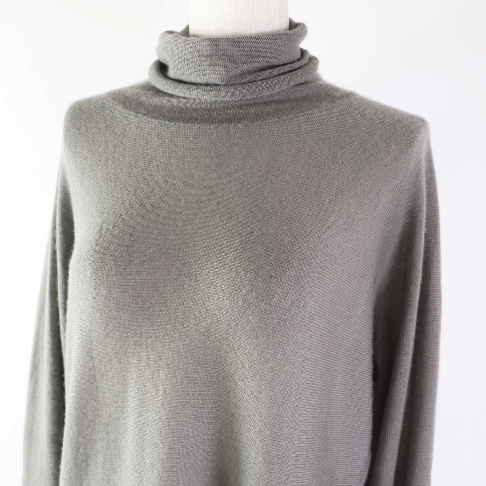 HERMES Vintage Cashmere Knit Gray M Women