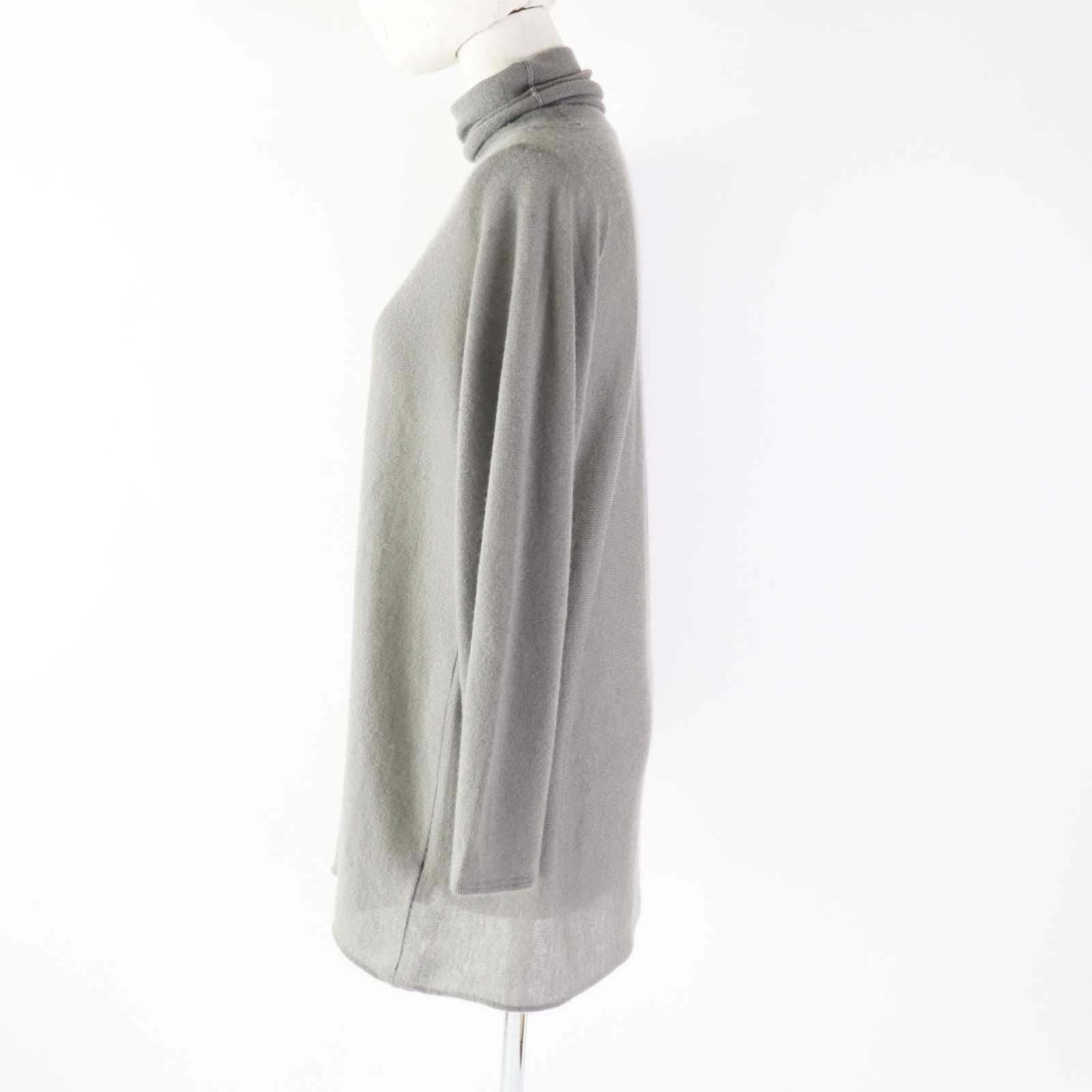 HERMES Vintage Cashmere Knit Gray M Women