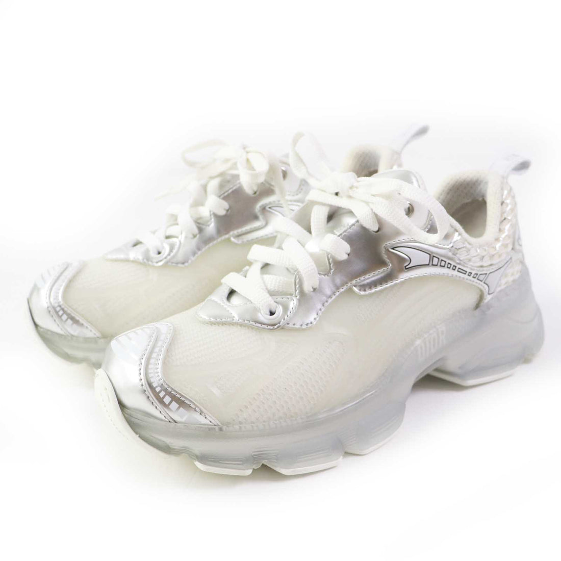 Dior VIBE Leather Rubber Sneakers White 37 Women