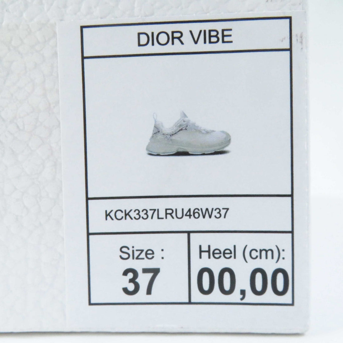 Dior VIBE Leather Rubber Sneakers White 37 Women