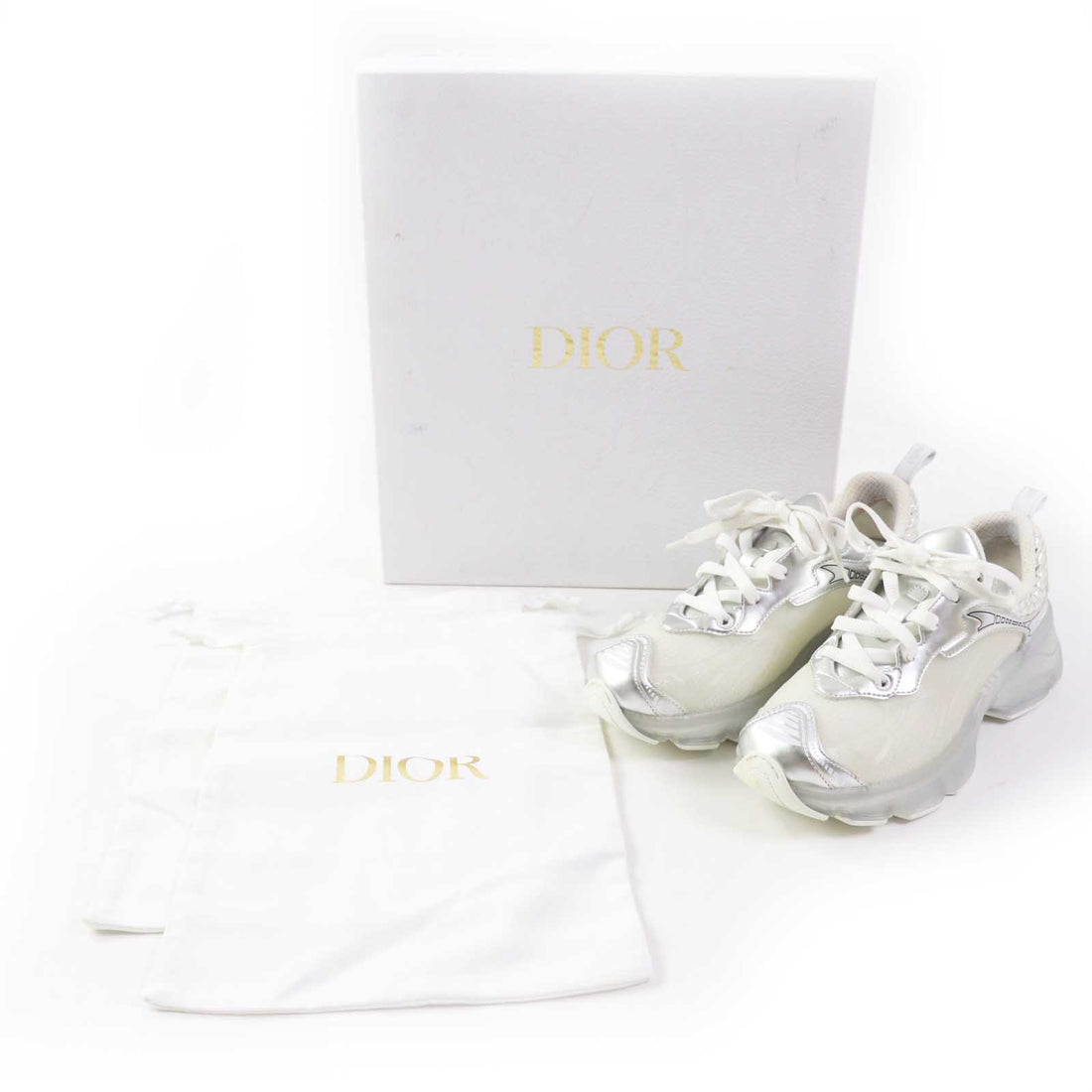 Dior VIBE Leather Rubber Sneakers White 37 Women