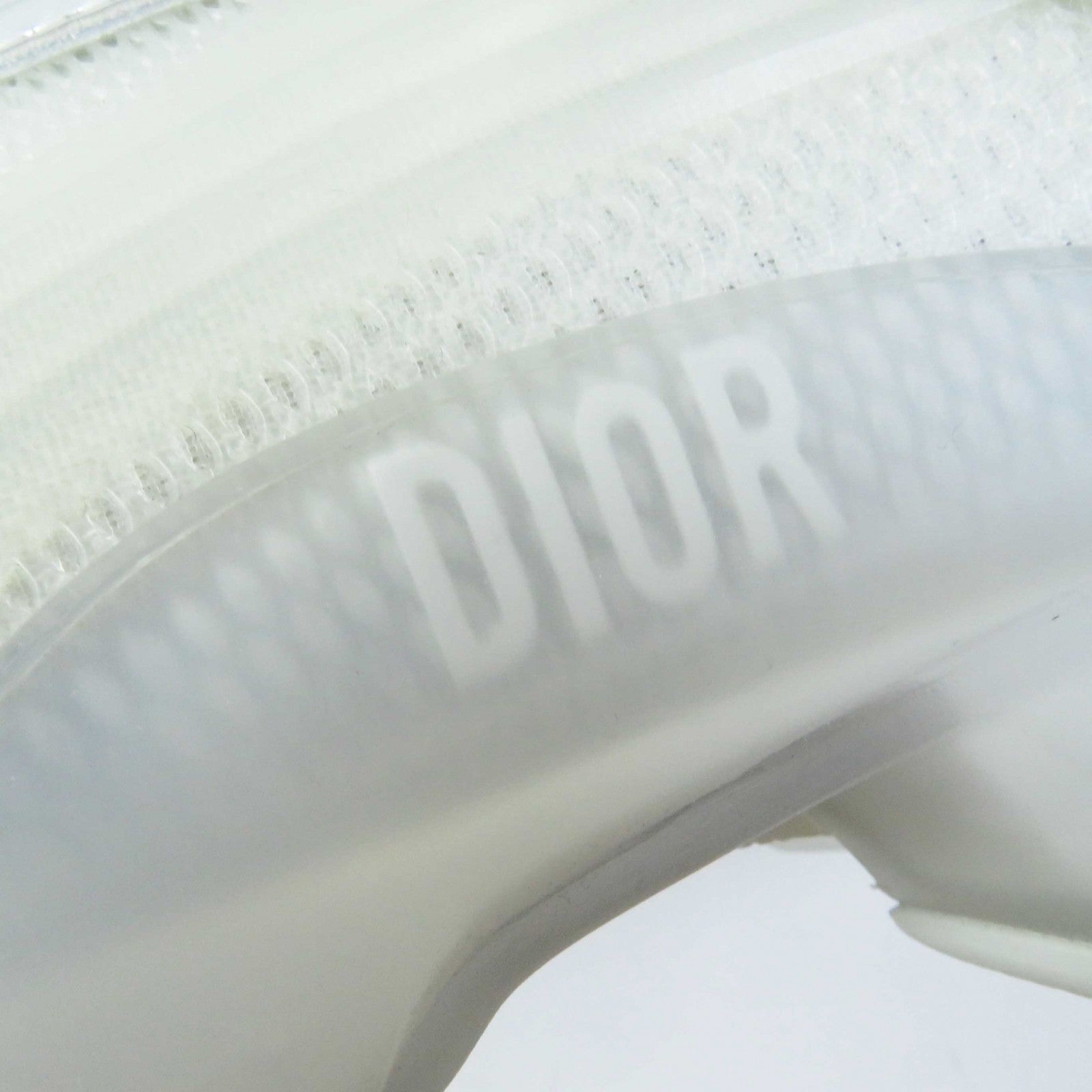 Dior VIBE Leather Rubber Sneakers White Silver 37