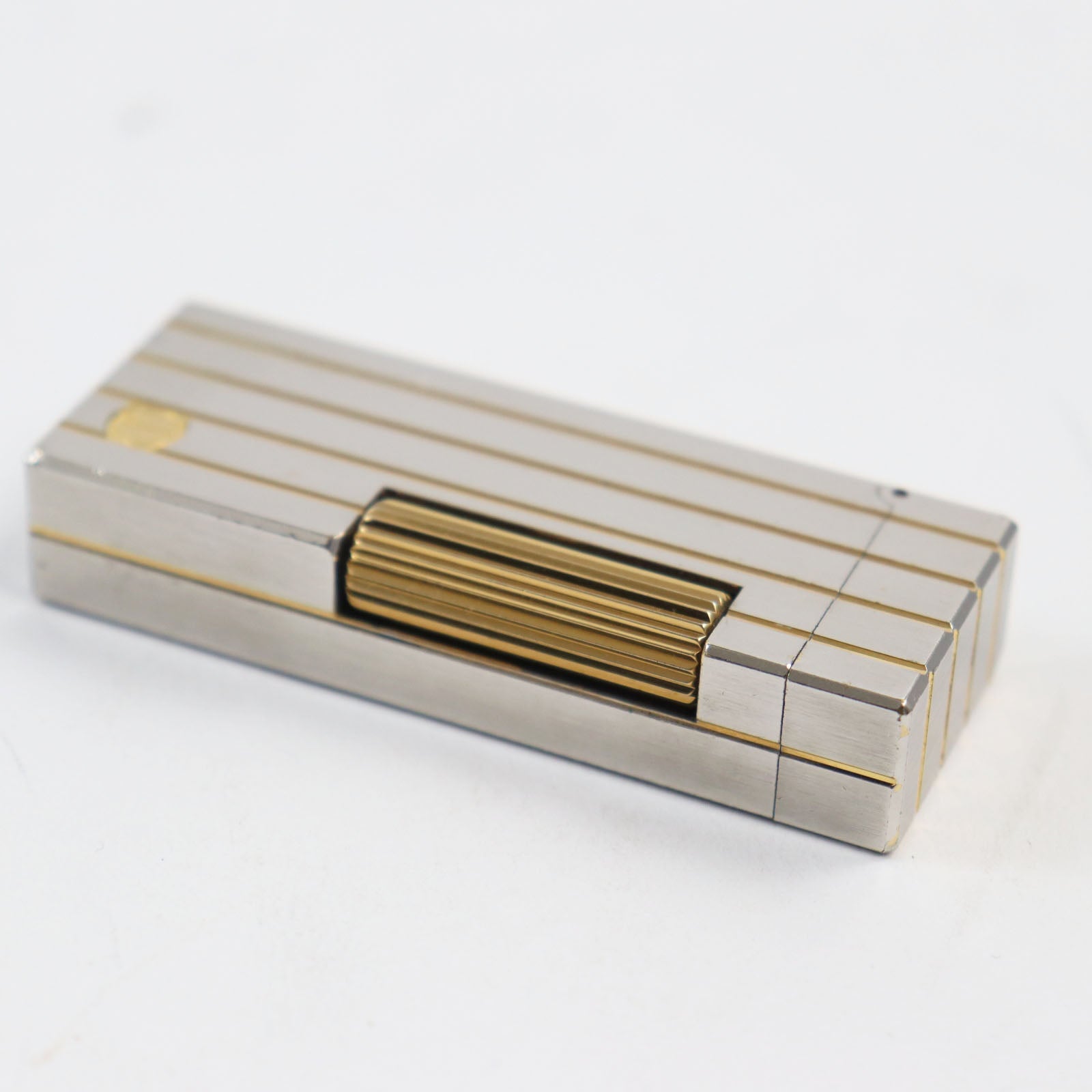 Dunhill Roller Type Gas Lighter Silver Gold