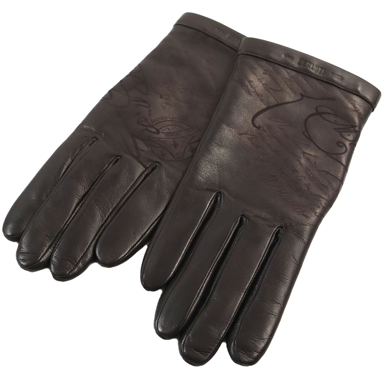 Berluti Lamb Leather Cashmere Gloves 8.5