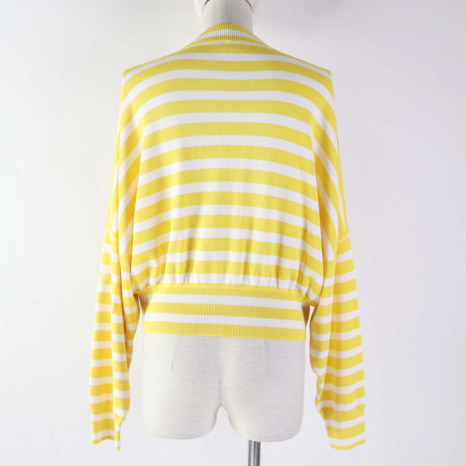 Hermes Silk Rayon Cardigan 40 Yellow