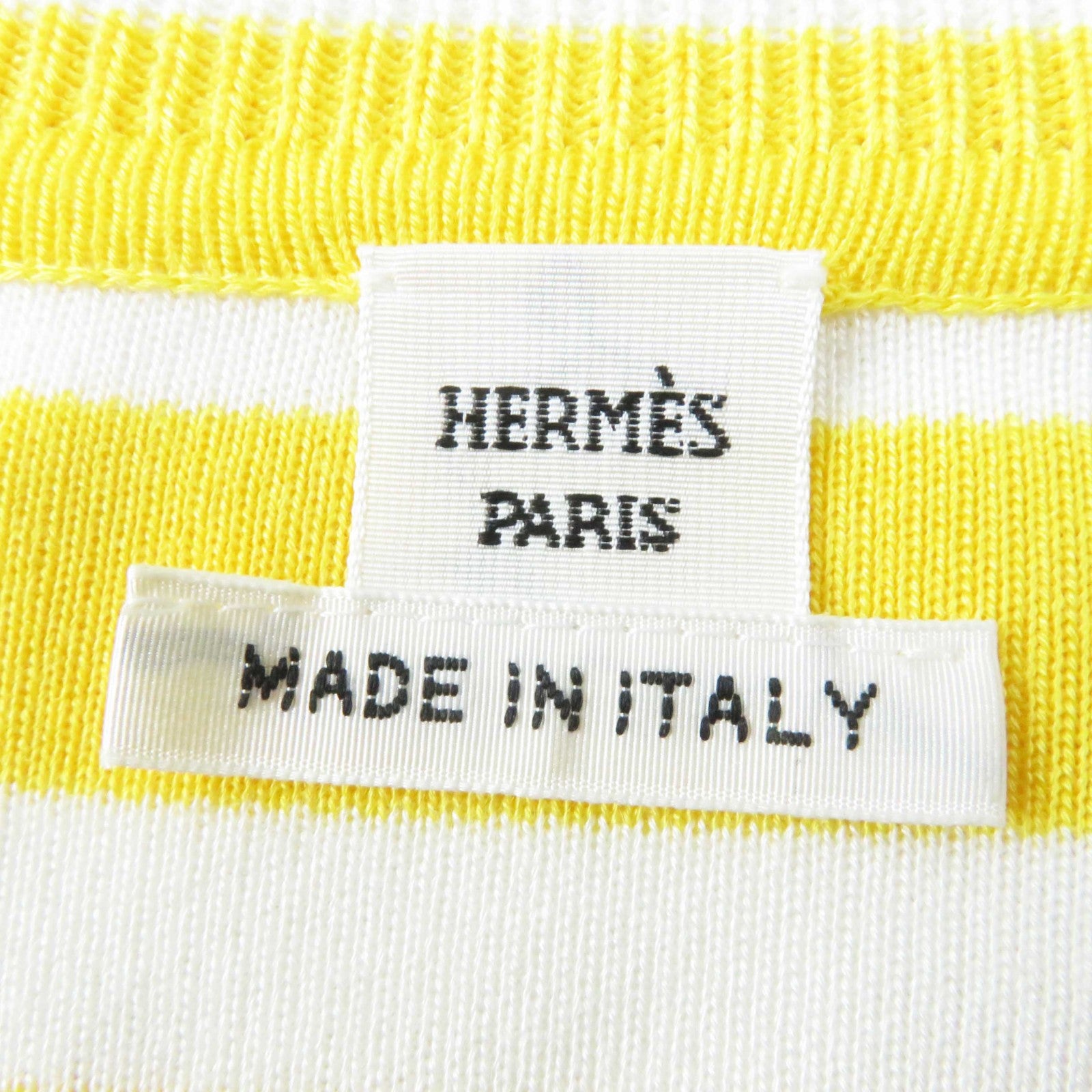 Hermes Silk Rayon Cardigan 40 Yellow