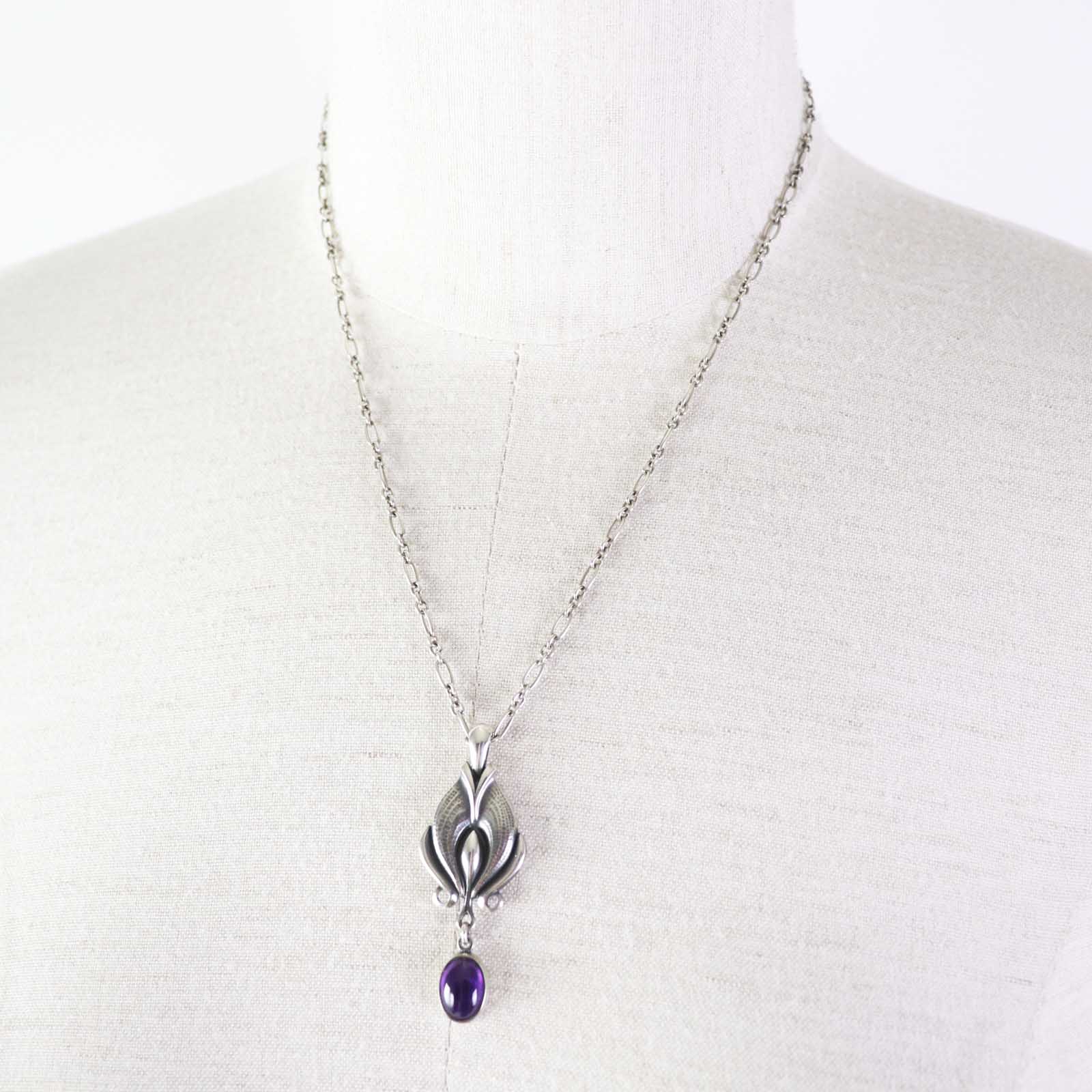 Georg Jensen 2012 Amethyst Silver Necklace