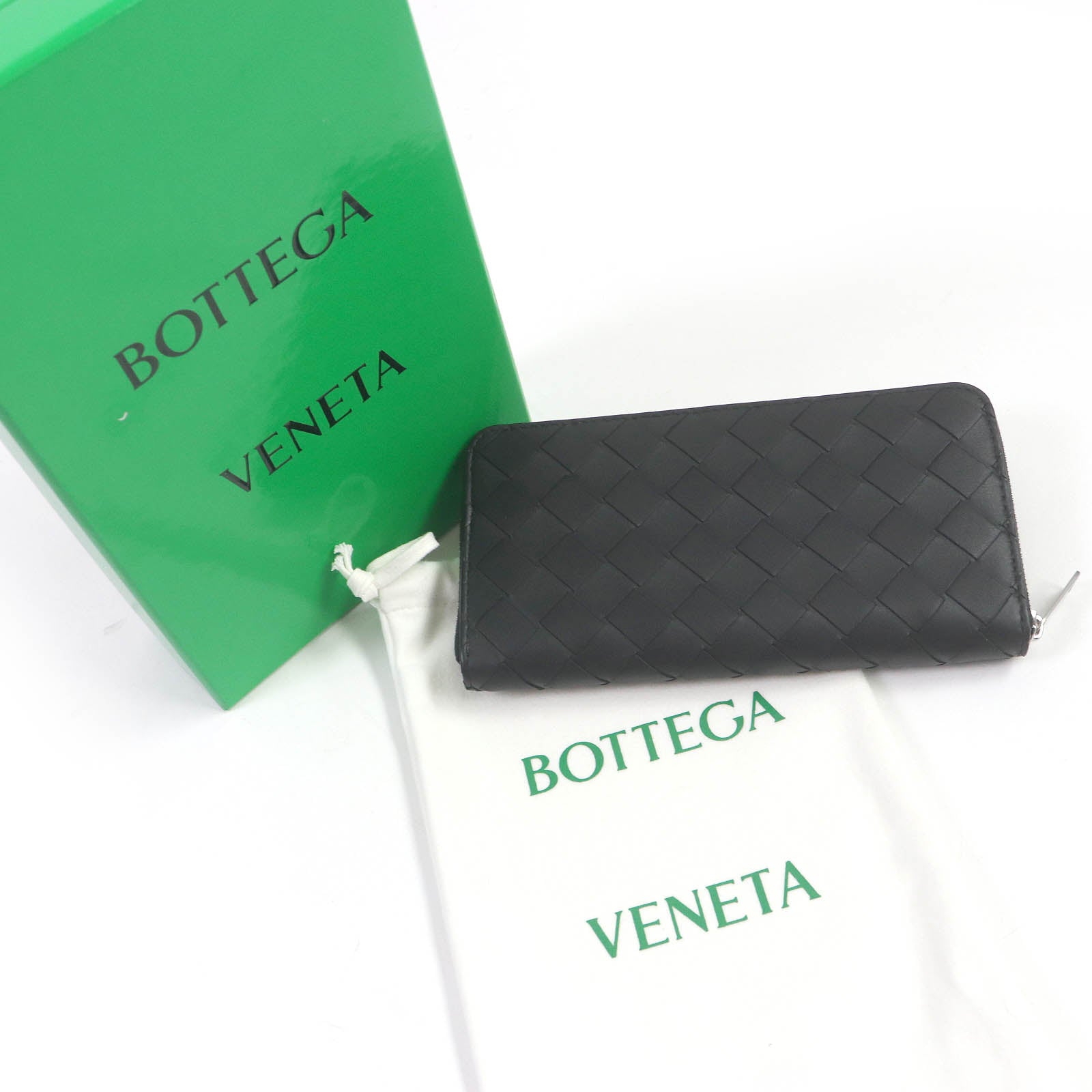 Bottega Veneta Intrecciato Leather Zip Wallet