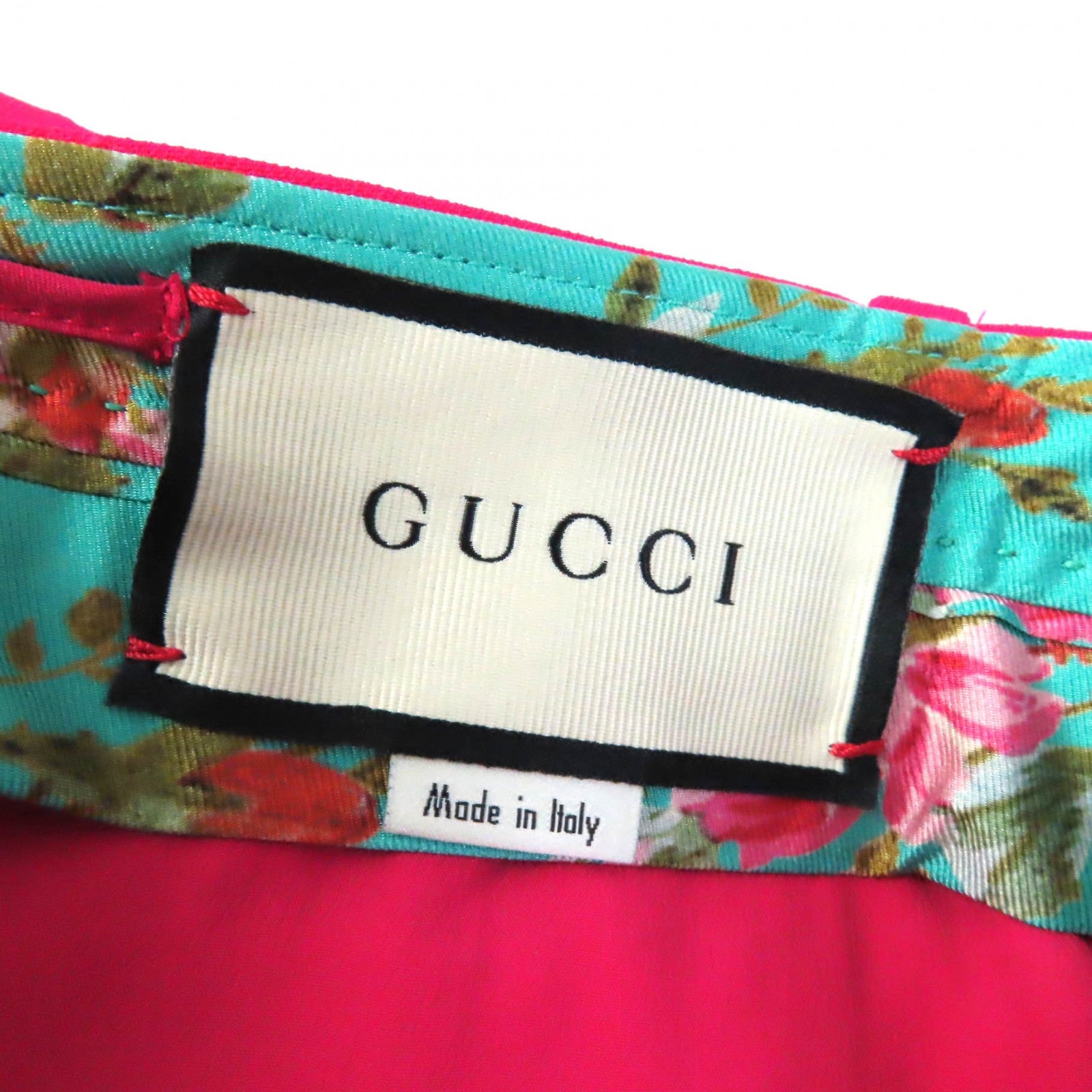 Gucci Floral Cropped Pants Pink 38