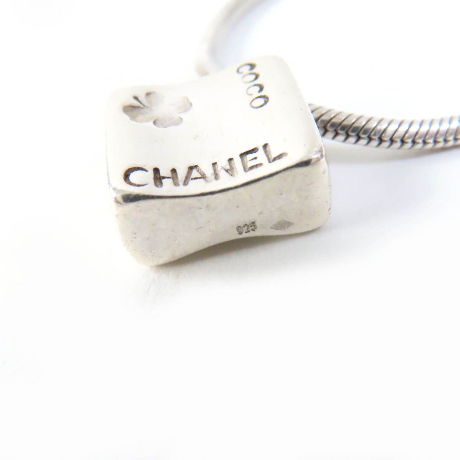 Chanel Camellia Clover Logo Necklace SV925