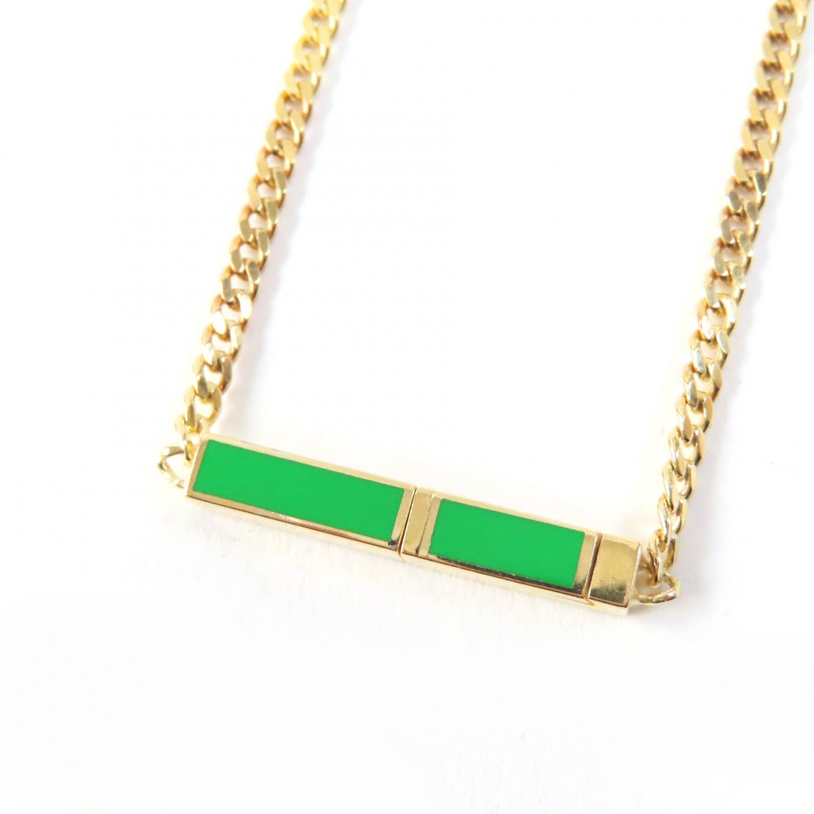 Bottega Veneta AG925 Necklace Gold Green