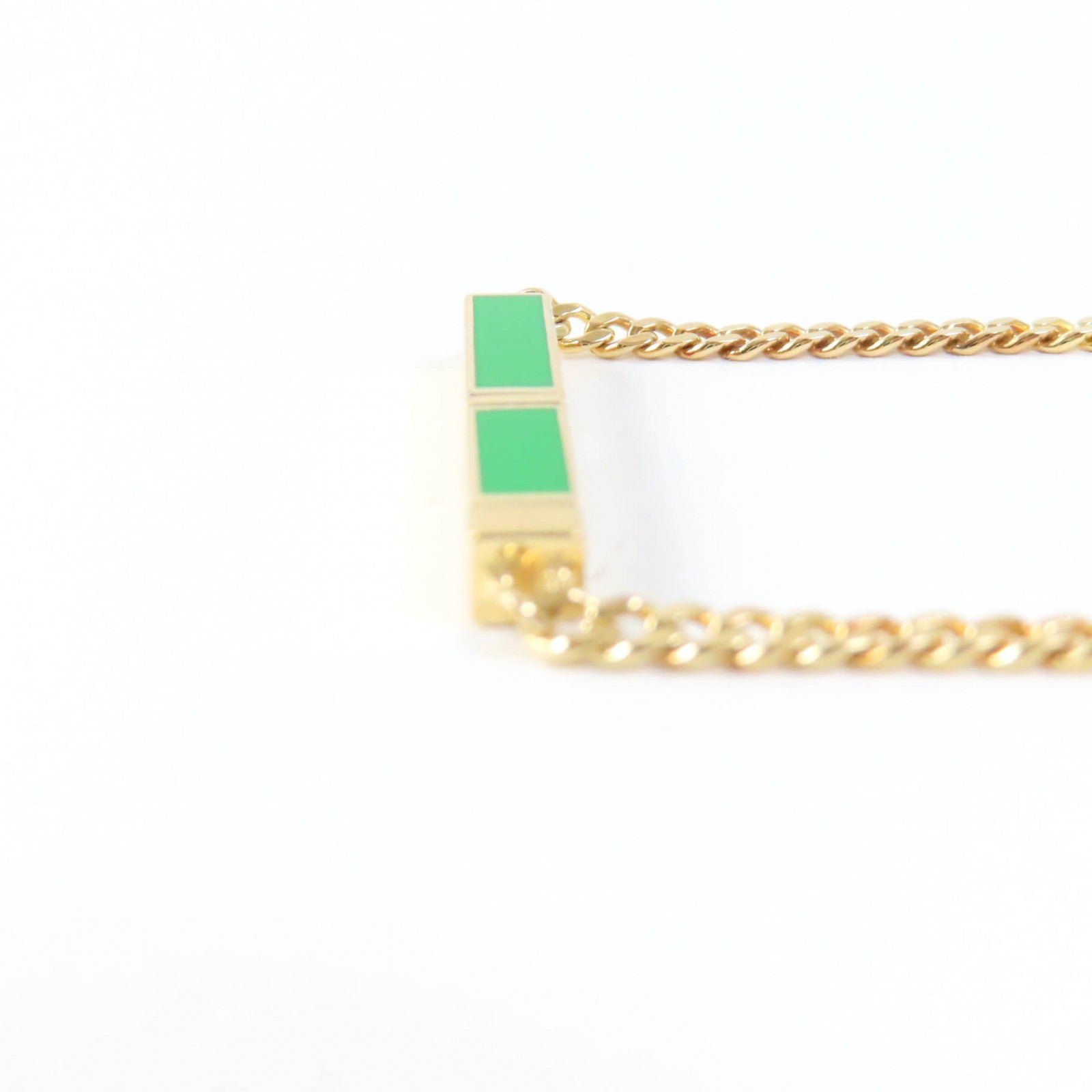 Bottega Veneta AG925 Necklace Gold Green