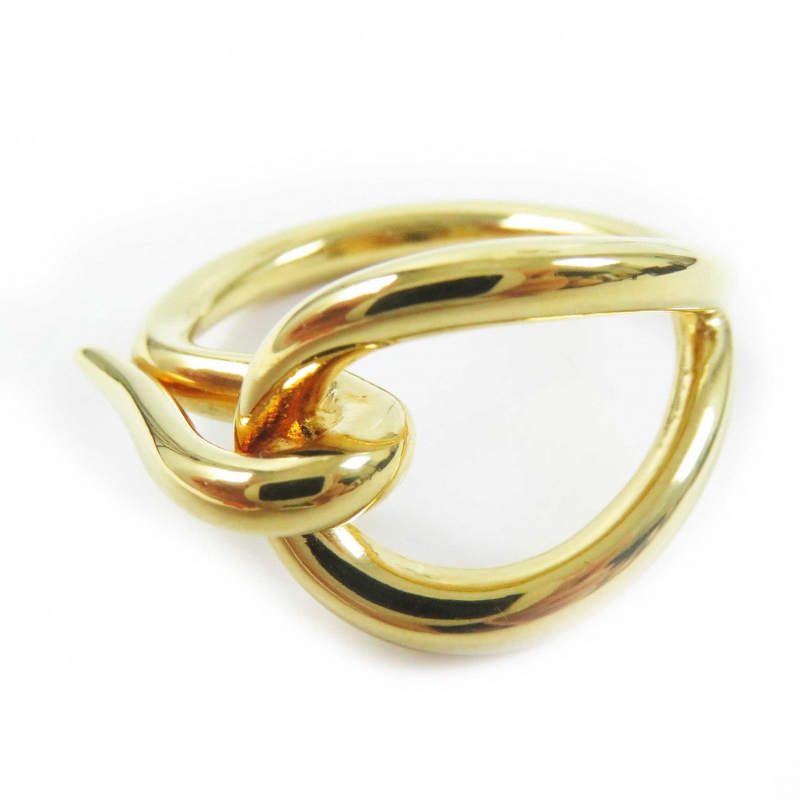 Hermes Jumbo Hook Scarf Ring Gold