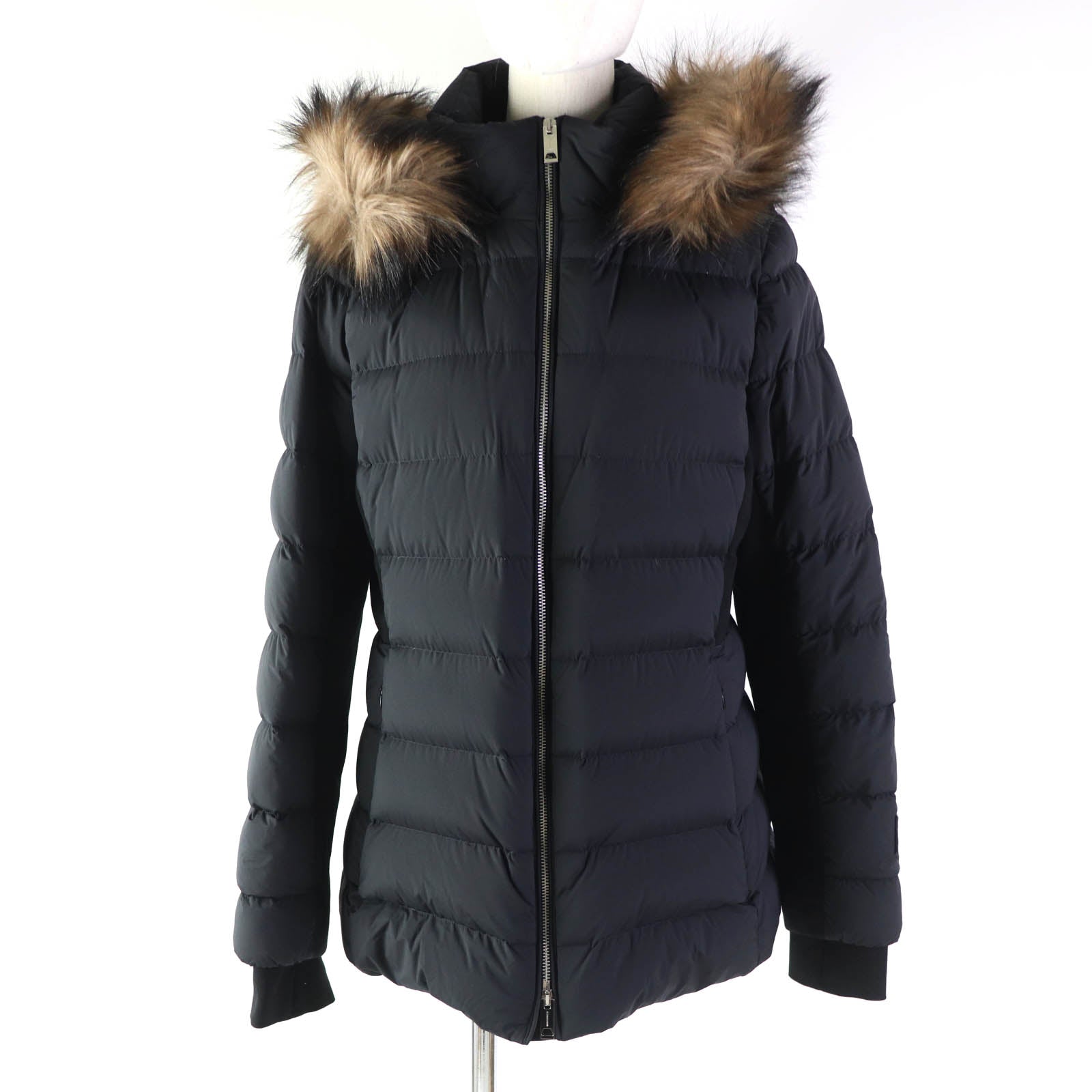 Burberry Nylon Hooded Down Coat Black