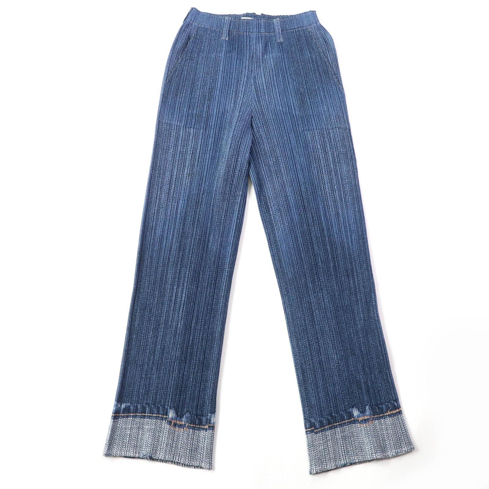 PLEATS PLEASE Denim Wide Pants Women