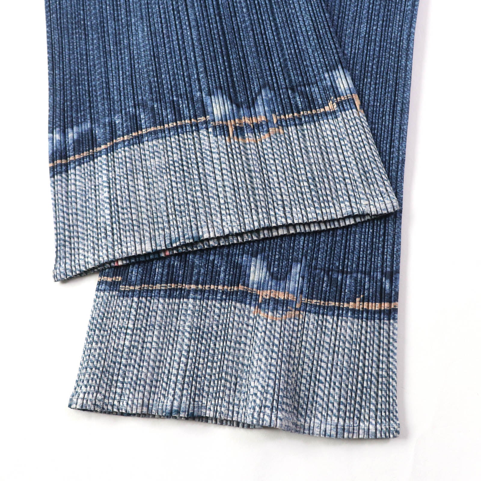 PLEATS PLEASE Denim Wide Pants Women