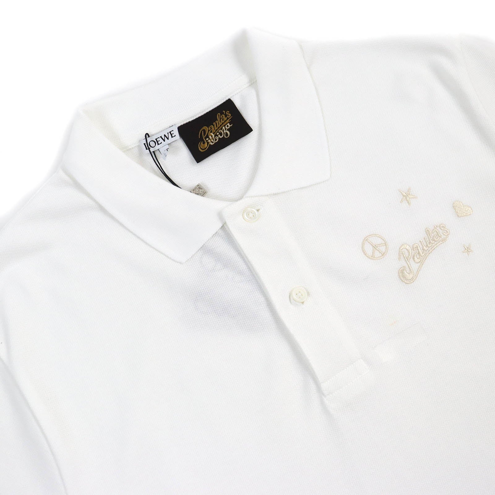 LOEWE Paula's Ibiza Cotton Polo Shirt White L