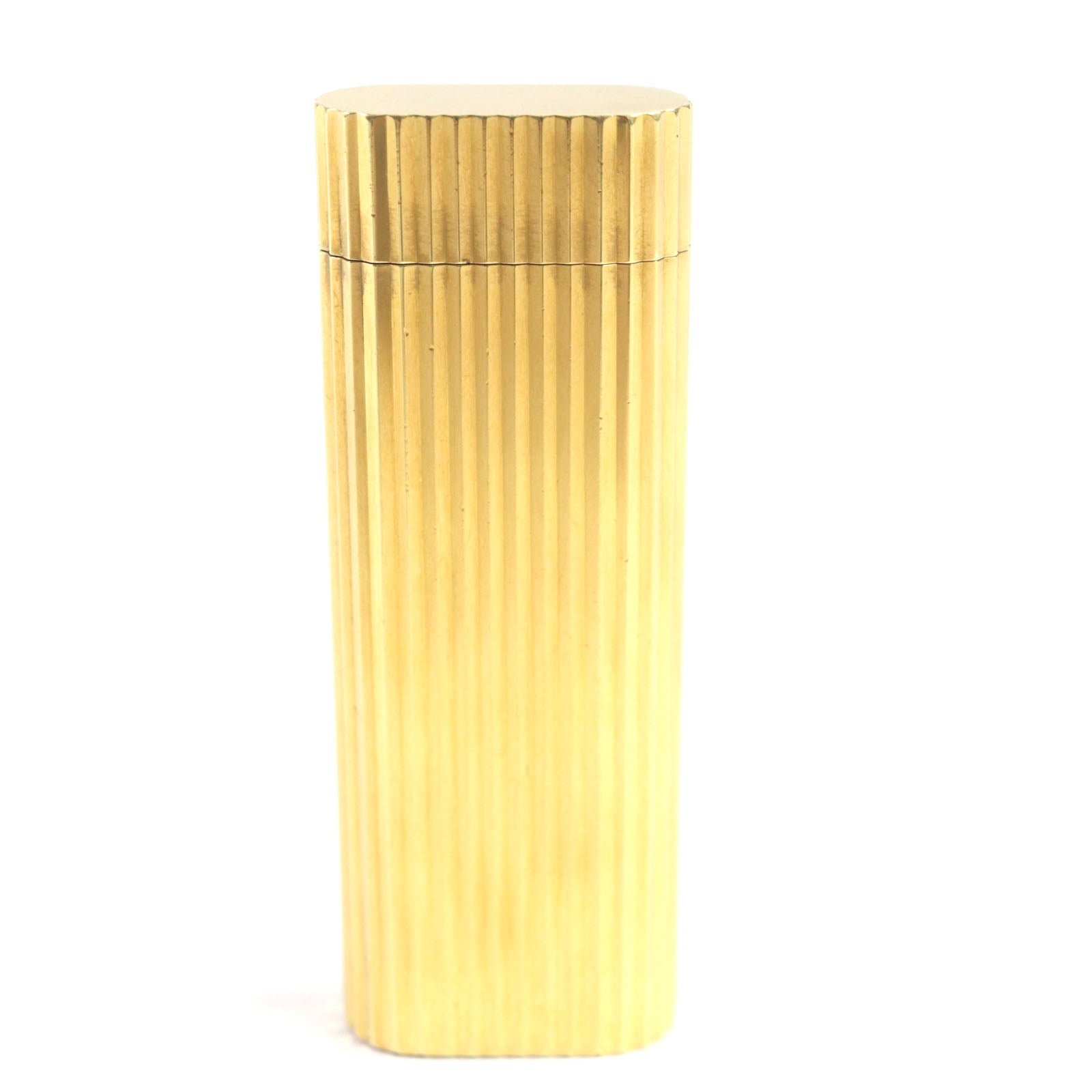 Cartier Oval Stripe Gas Lighter Gold