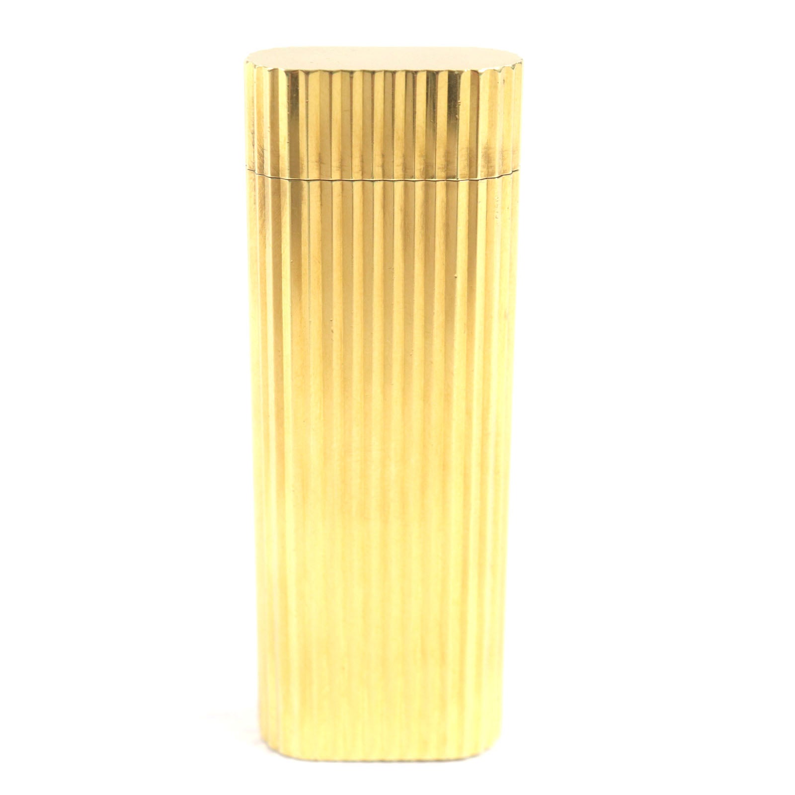 Cartier Oval Stripe Gas Lighter Gold