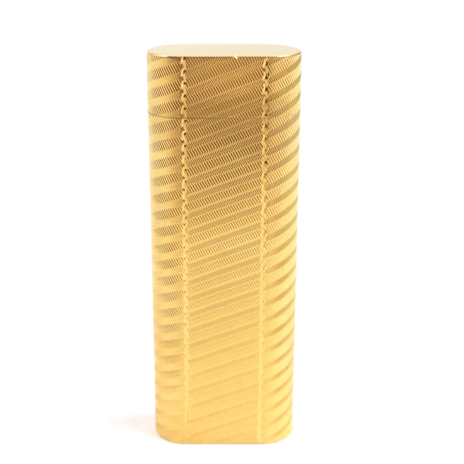 Cartier Oval Stripe Gas Lighter Gold