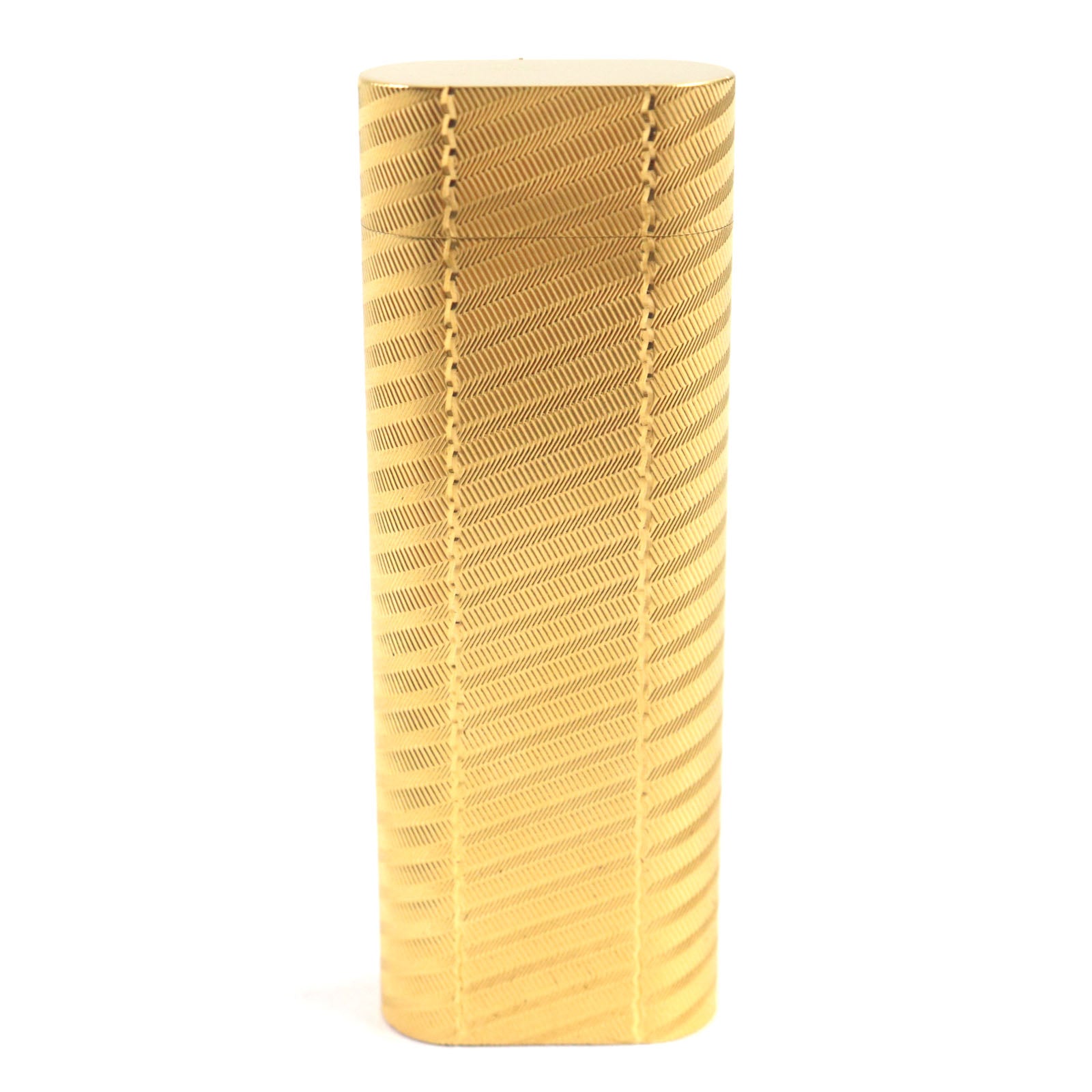 Cartier Oval Stripe Gas Lighter Gold