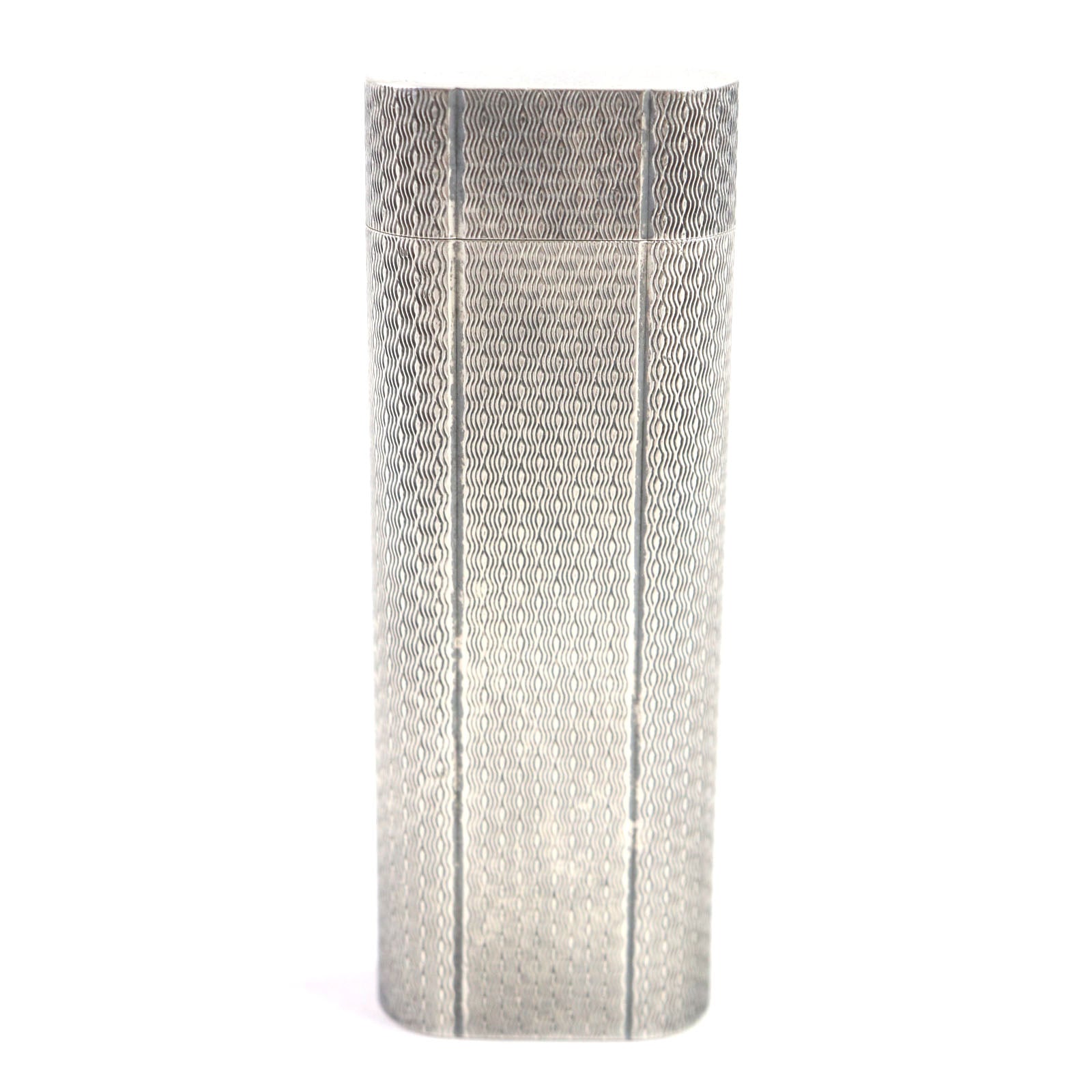 Cartier Silver Oval Pattern Gas Lighter