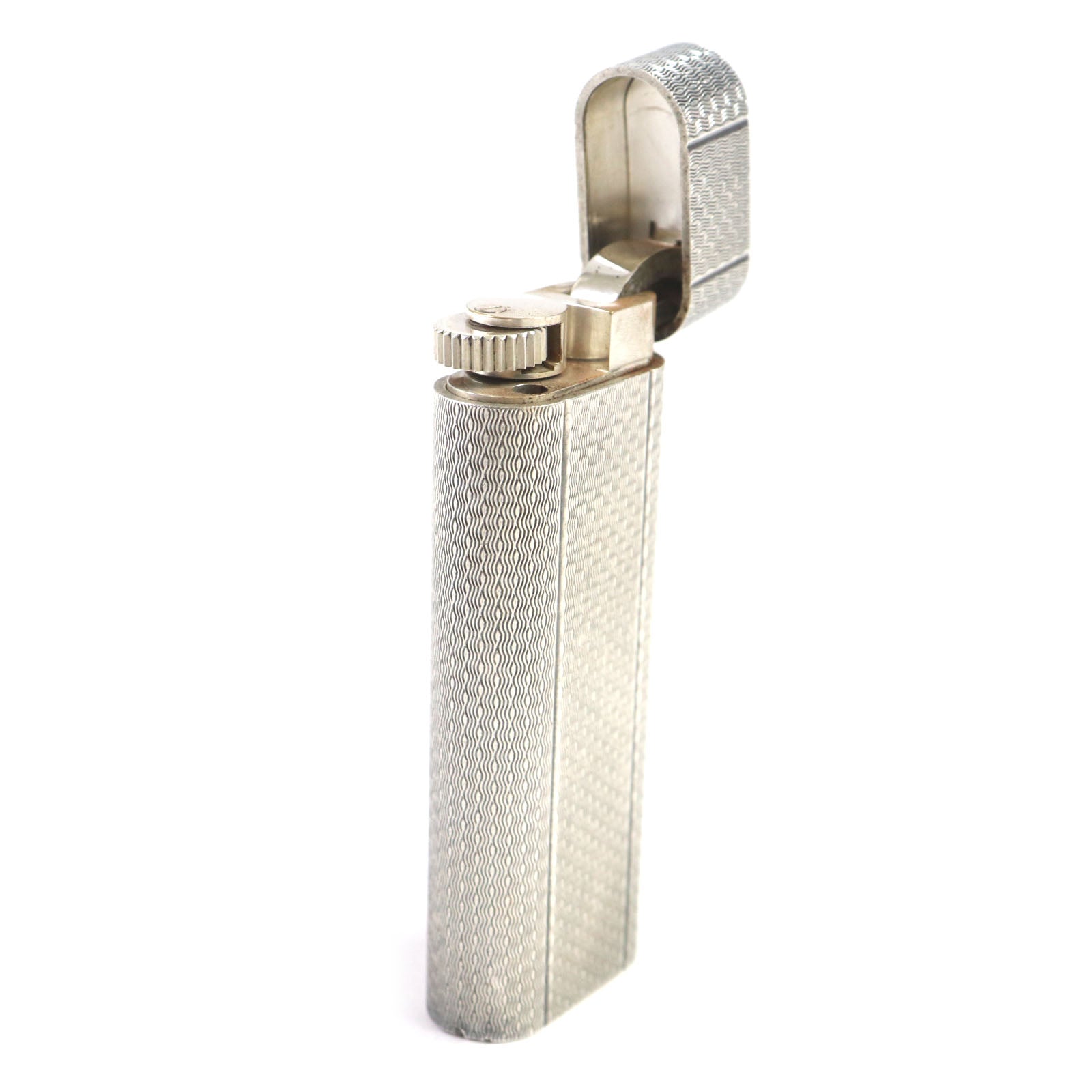 Cartier Silver Oval Pattern Gas Lighter