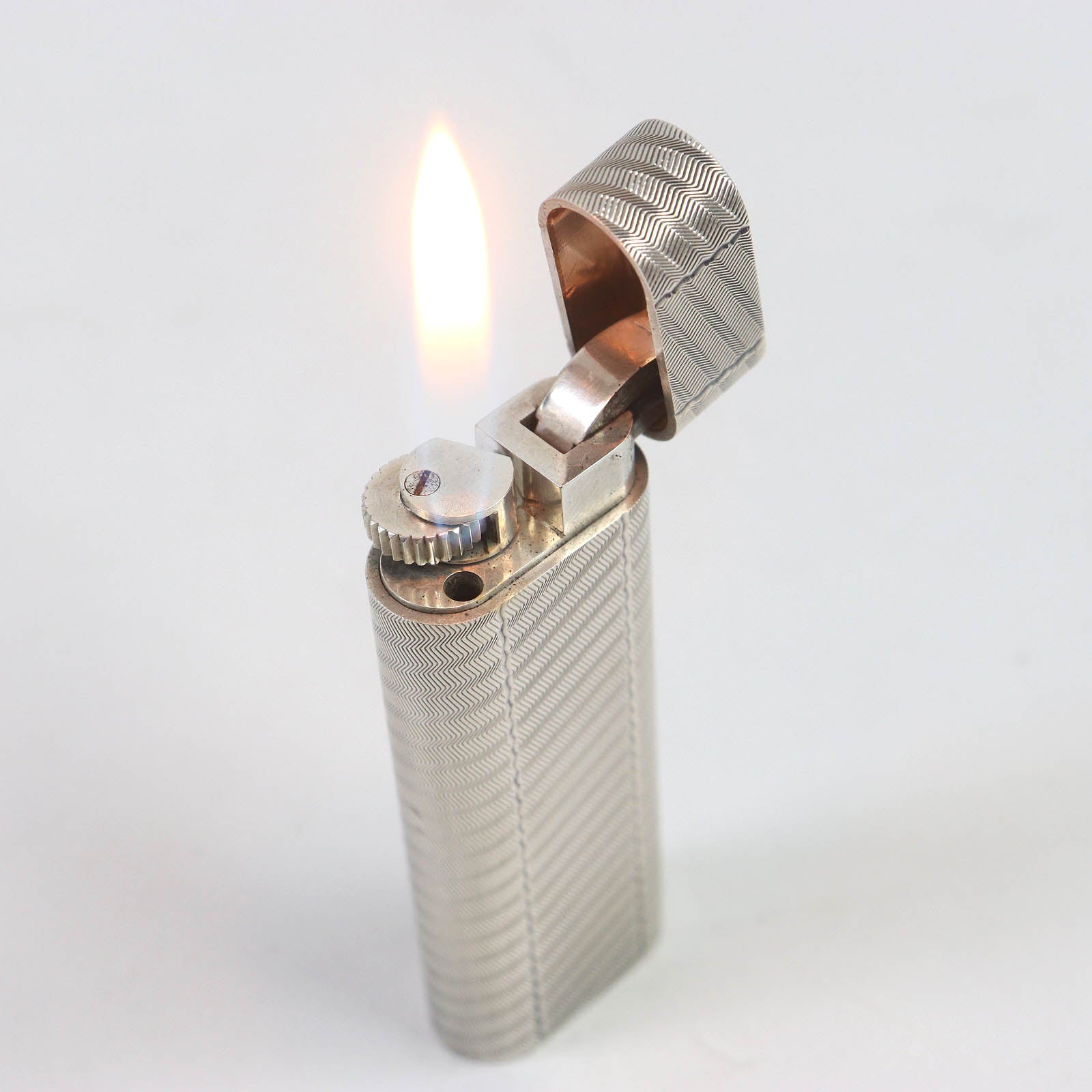 Cartier Silver Oval Roller Gas Lighter