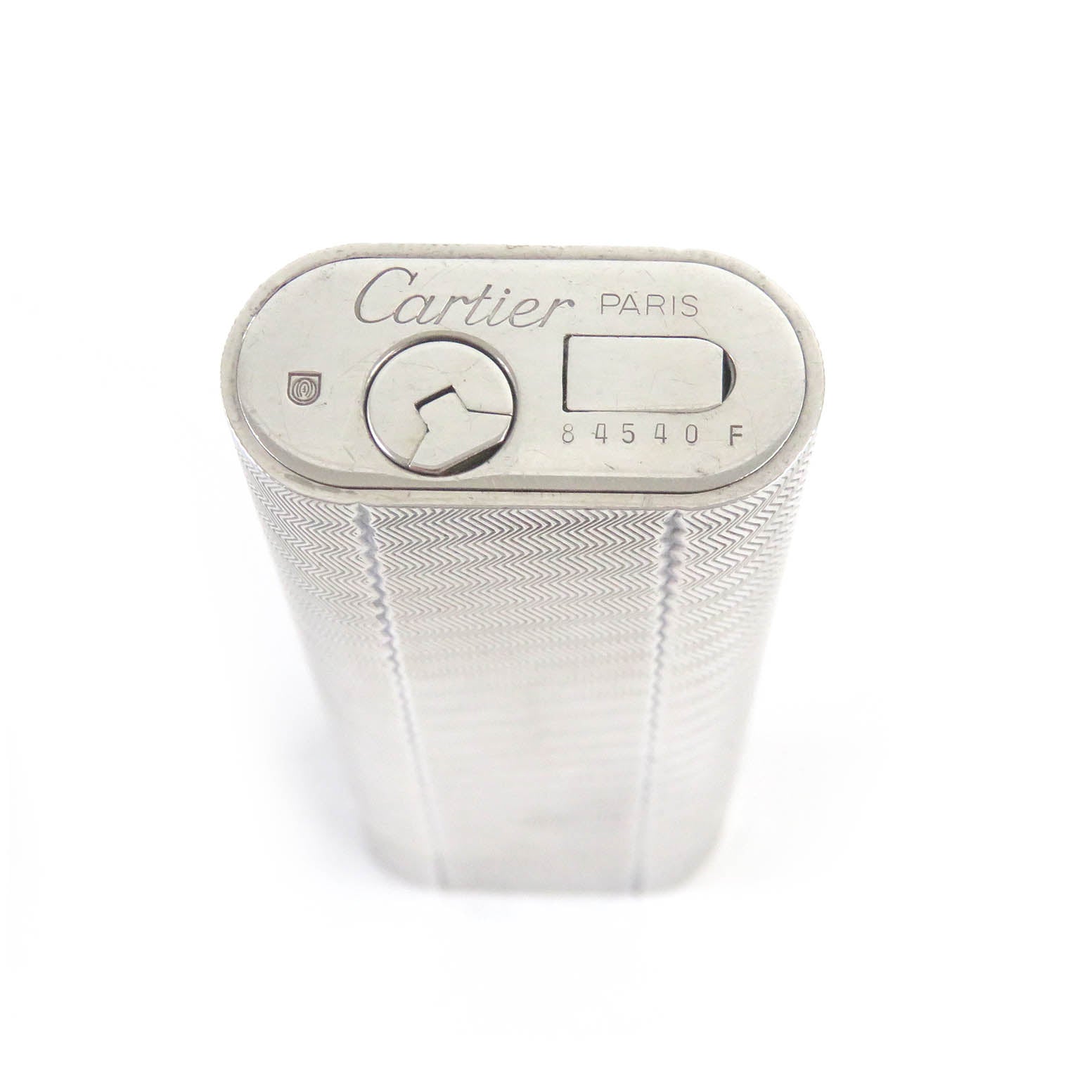 Cartier Silver Oval Roller Gas Lighter