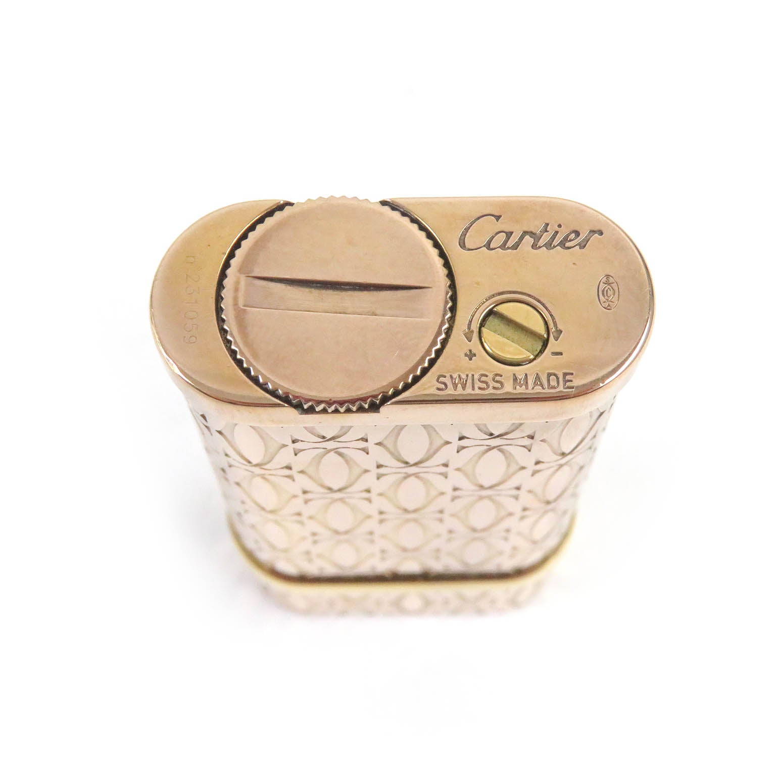 Cartier Godron Happy Birthday 2C Lighter Gold