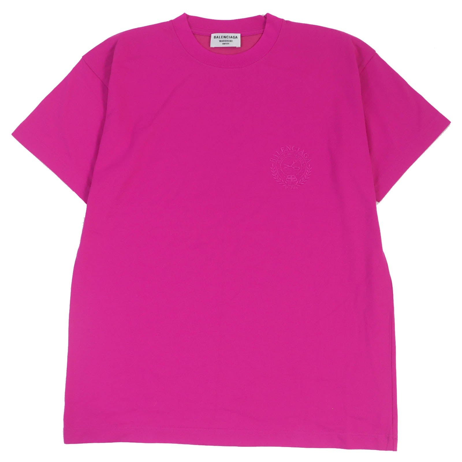 Balenciaga Logo Crew Neck T-Shirt Pink S