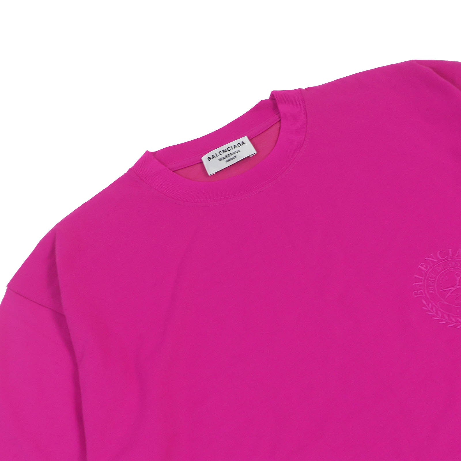 Balenciaga Logo Crew Neck T-Shirt Pink S