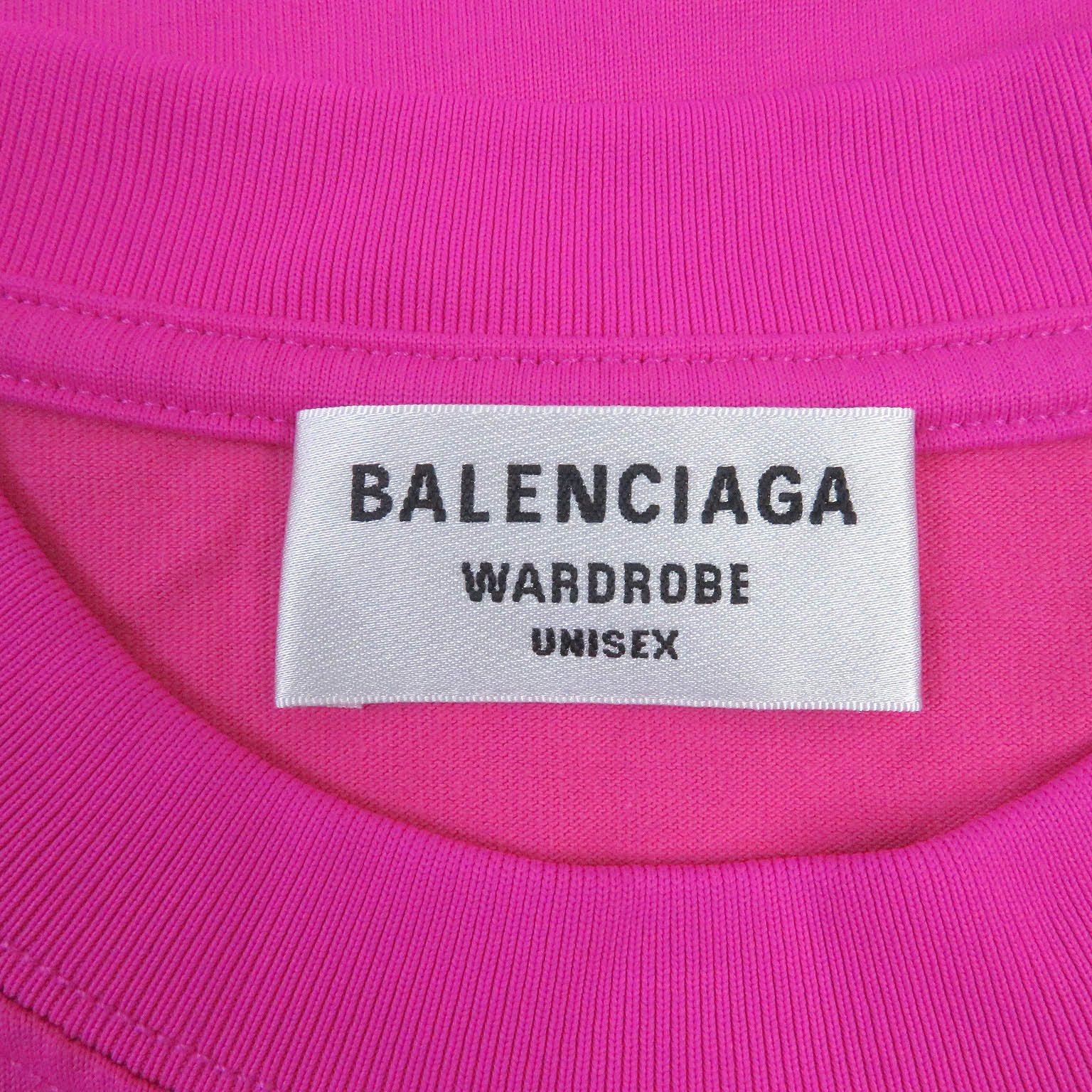 Balenciaga Logo Crew Neck T-Shirt Pink S