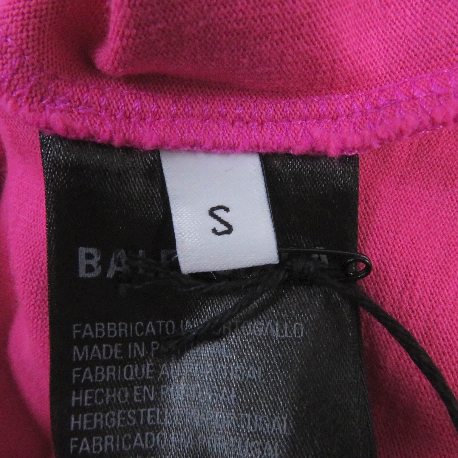 Balenciaga Logo Crew Neck T-Shirt Pink S