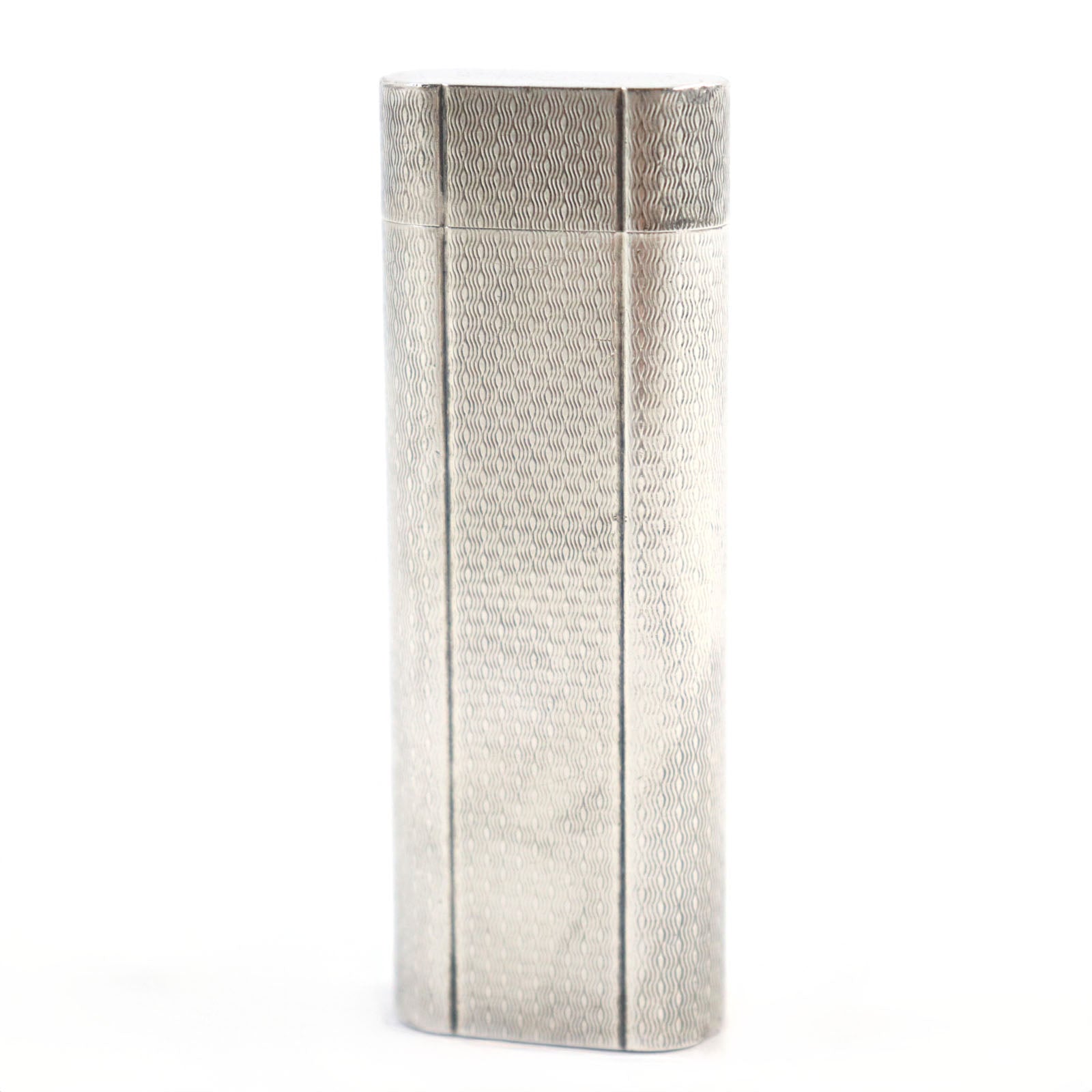 Cartier Oval Roller Lighter Silver Antique