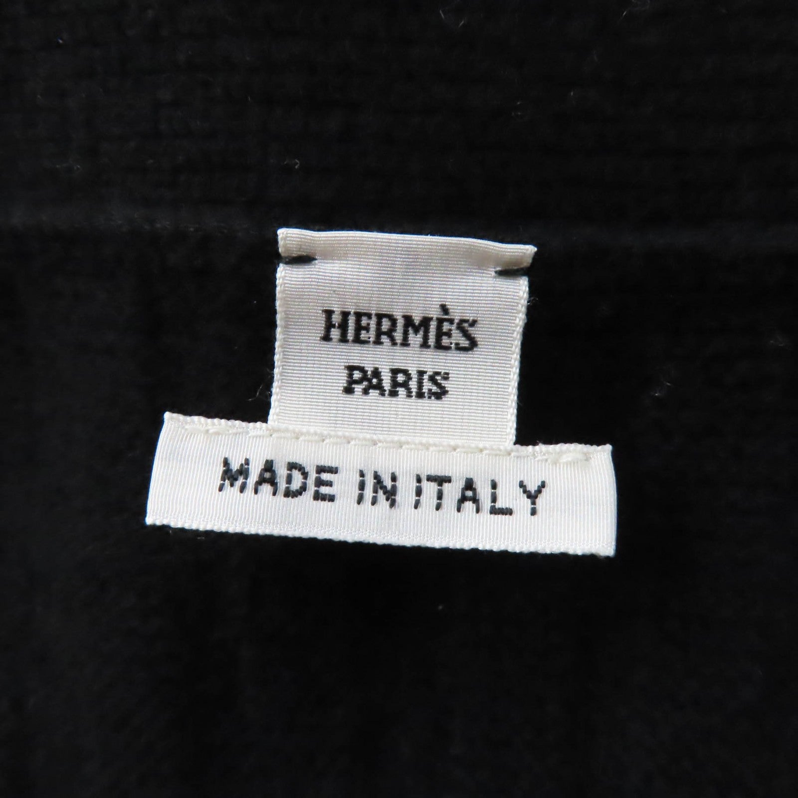 Hermes Wool H-Pattern Knit Cardigan Black