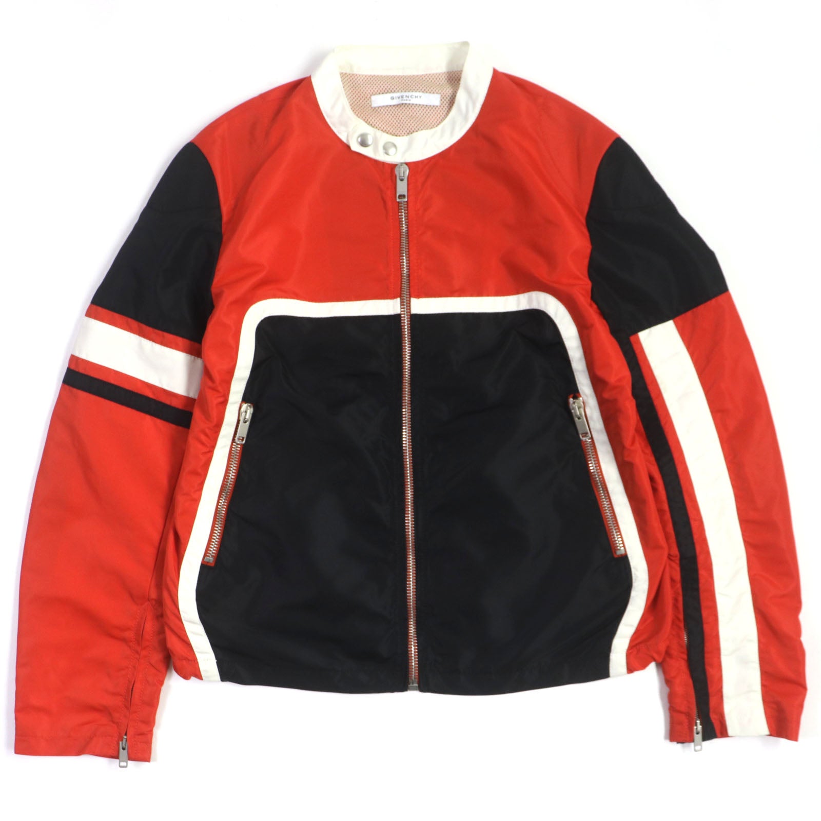 Givenchy Nylon Riders Jacket Orange Black