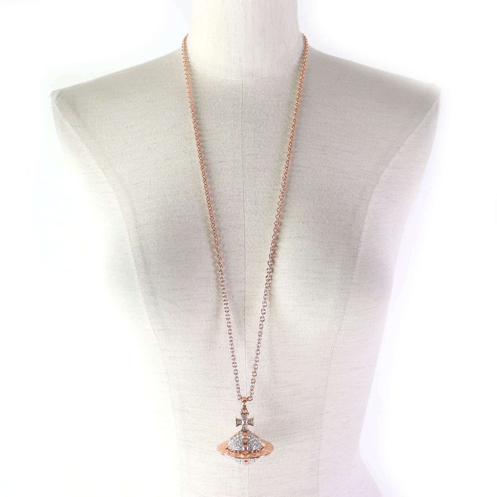 Vivienne Westwood Mayfair Orb Necklace Rose Gold