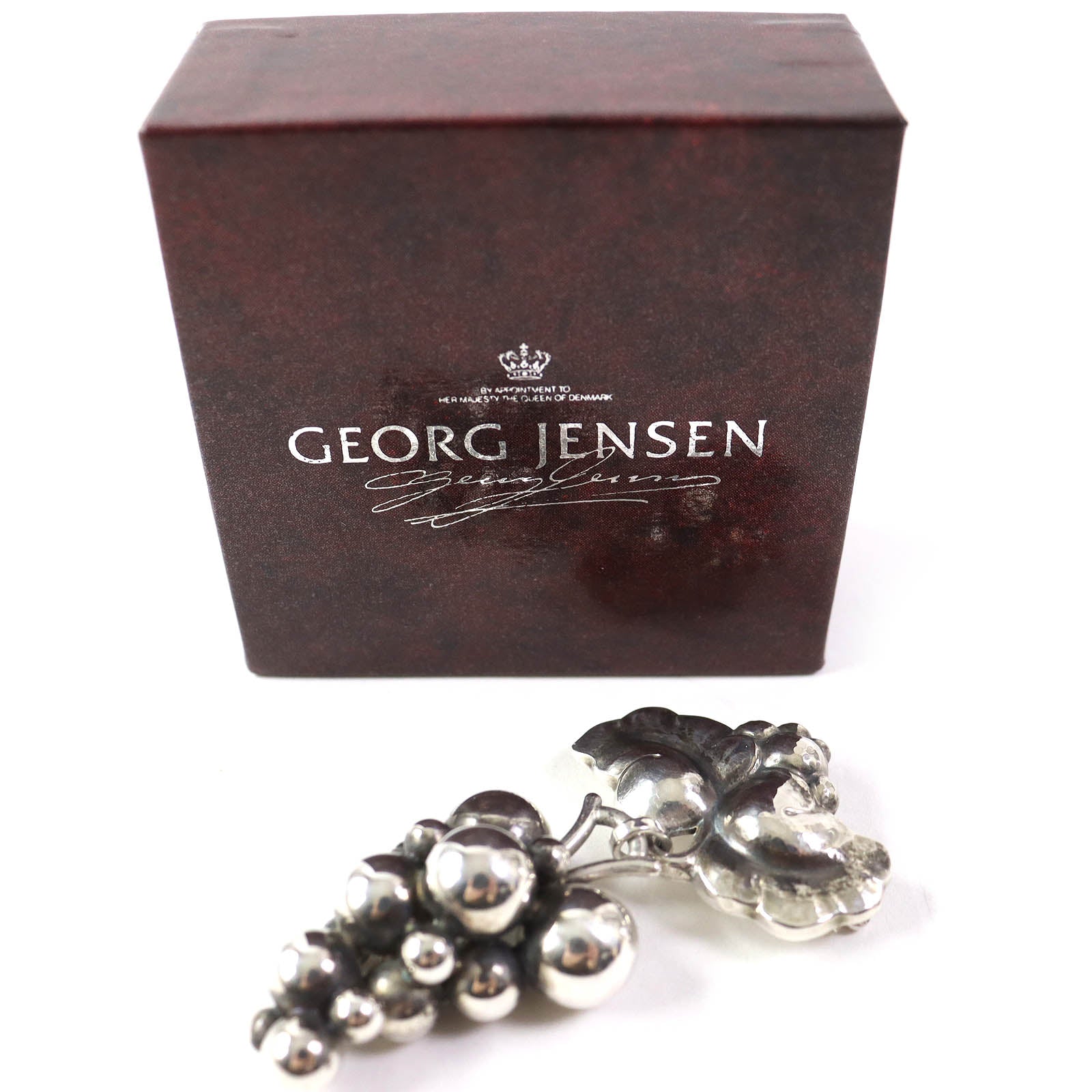 Georg Jensen Silver Brooch Moonlight Grape