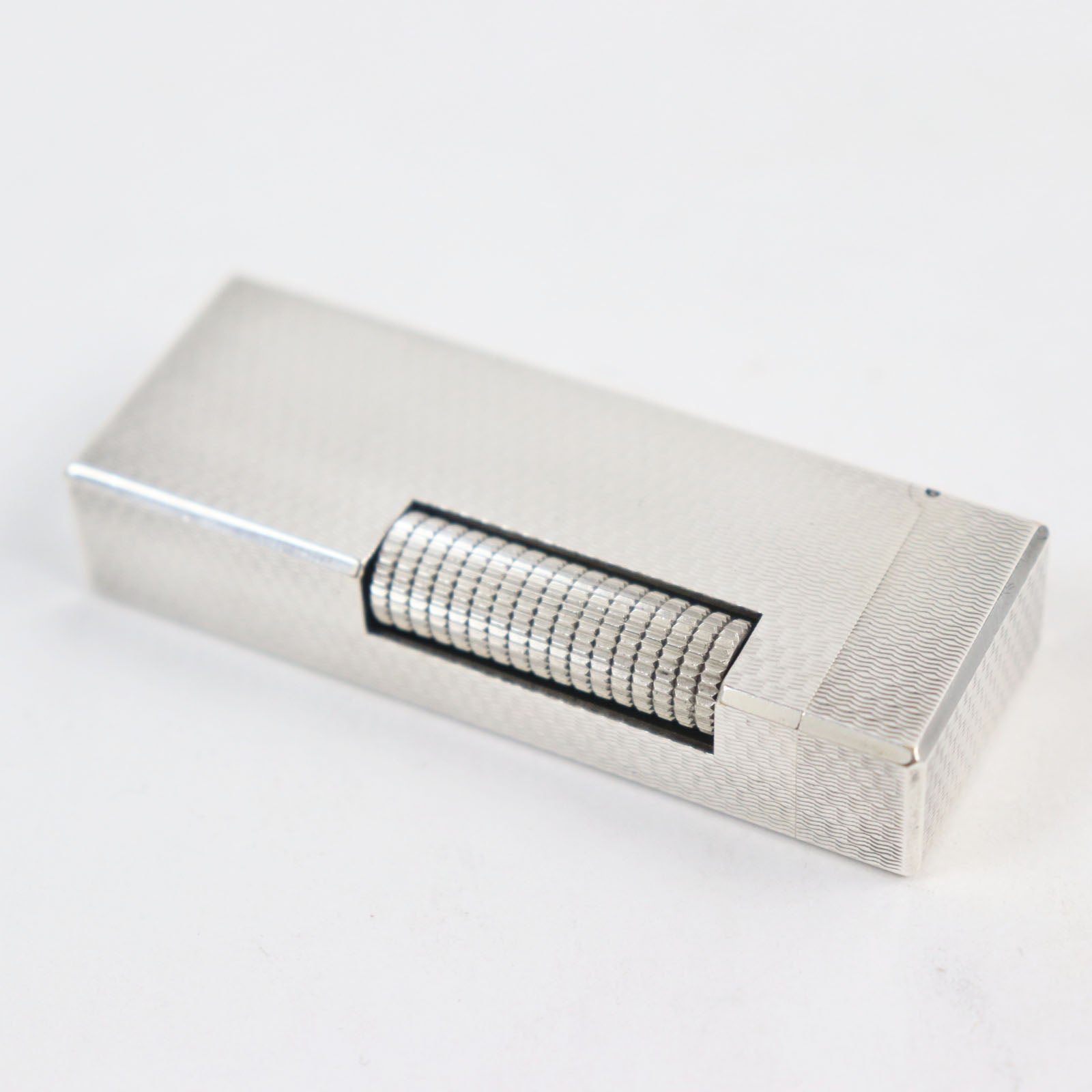 Dunhill Silver Square Pattern Gas Lighter