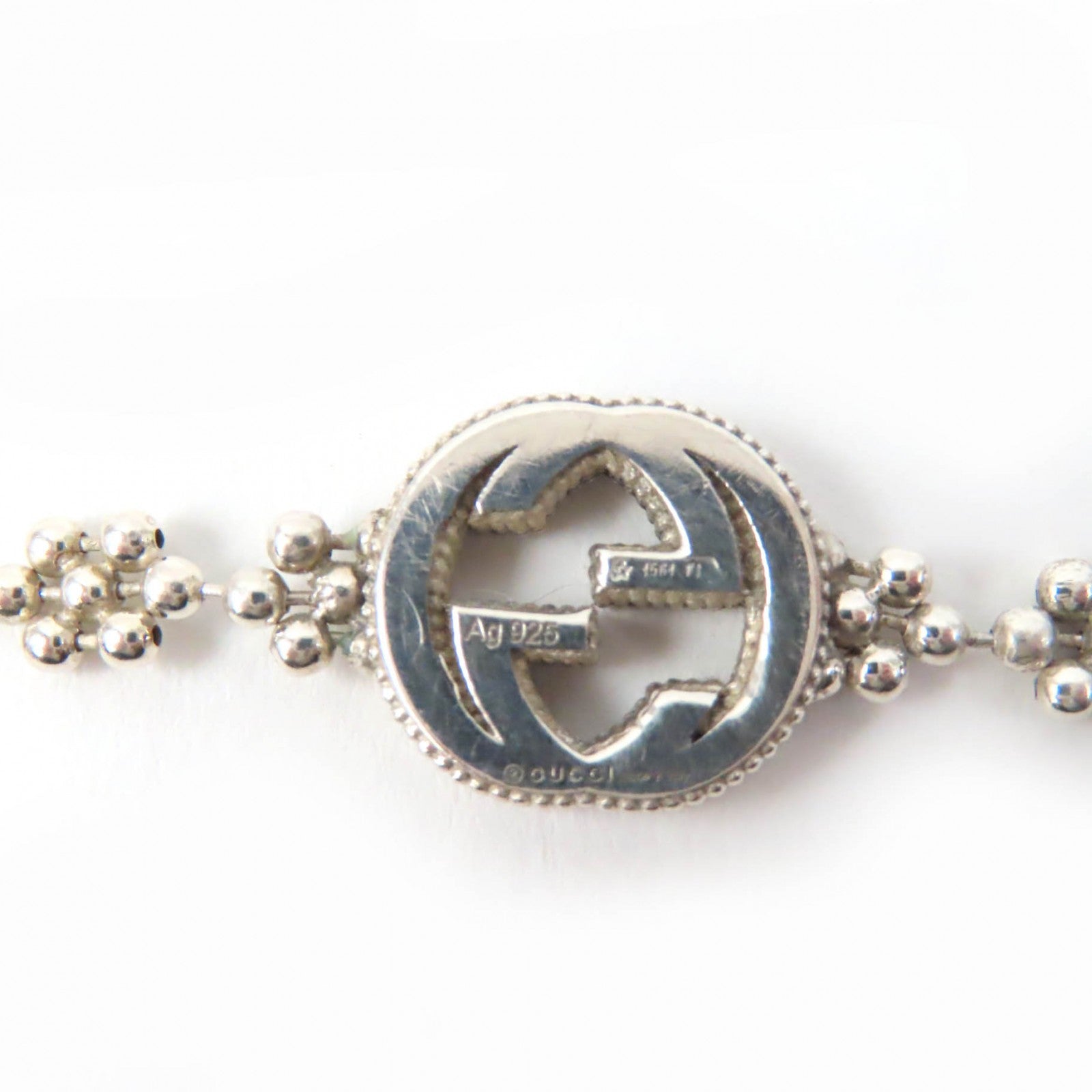 Gucci Silver Flower Motif Bracelet AG925