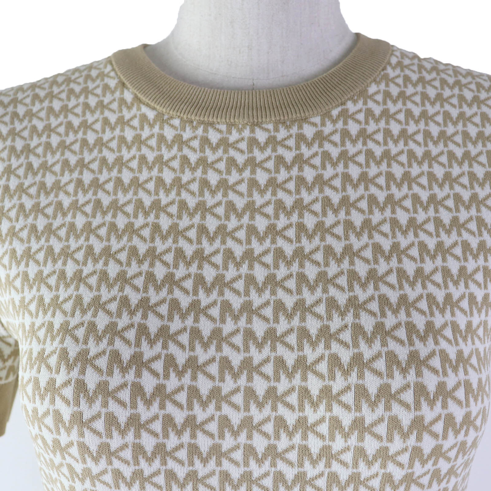 Michael Kors Monogram Short Sleeve Knit Dress XS