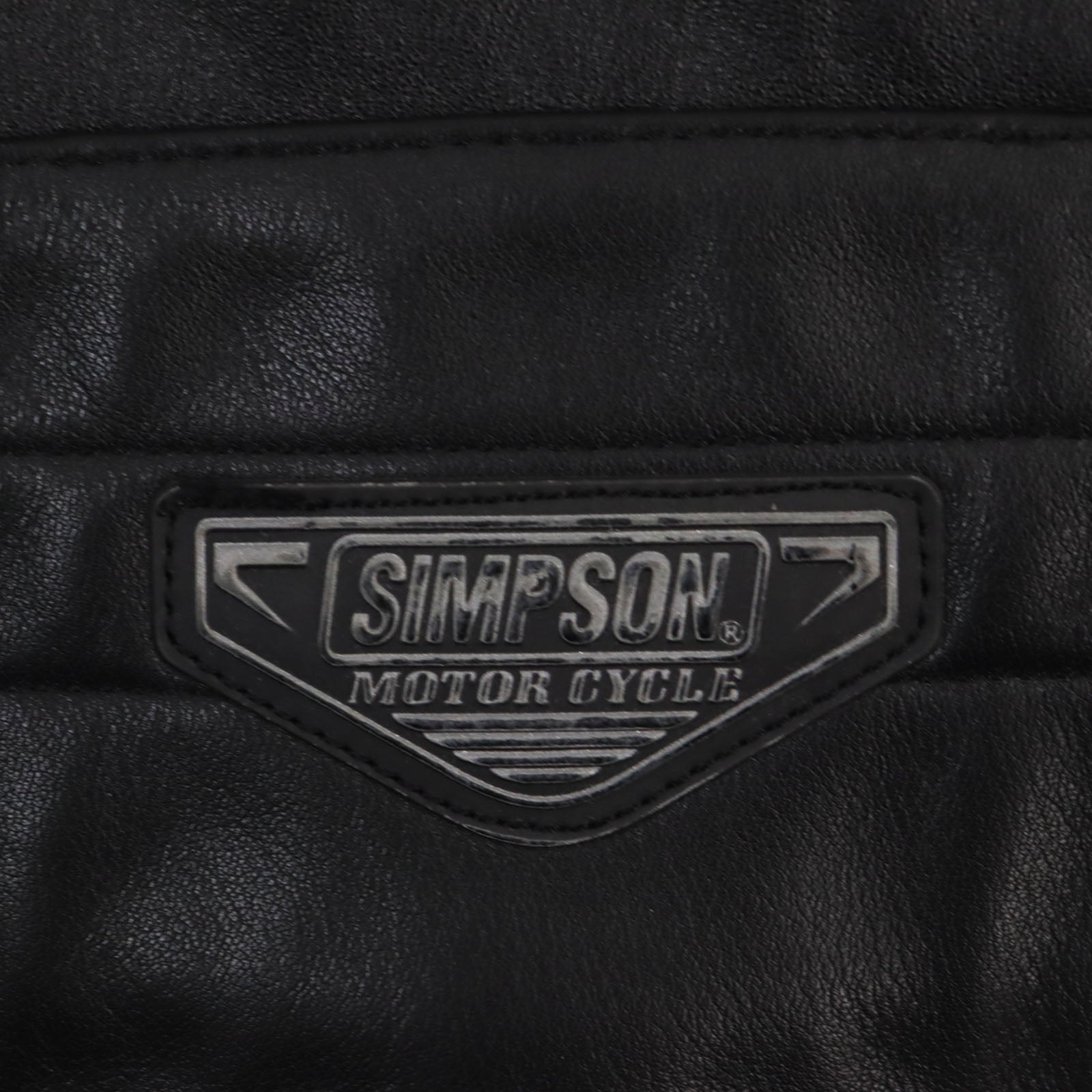 SIMPSON Leather Polyester Riding Jacket Black M