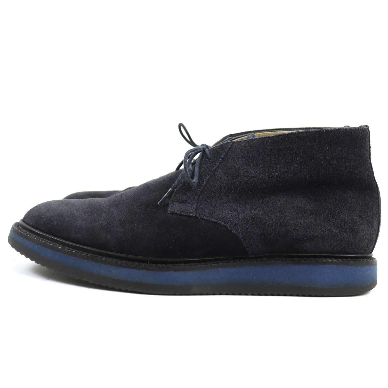 Hermes Suede Leather Chukka Boots Navy